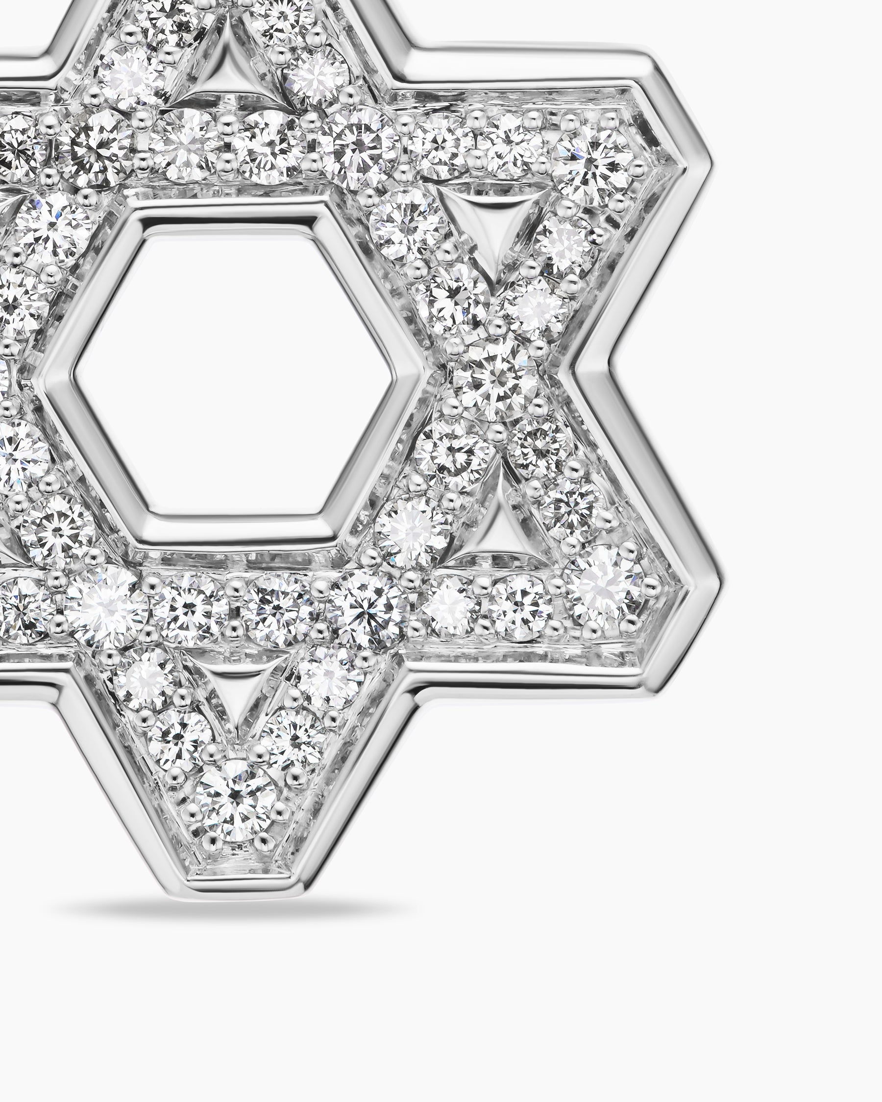 Star of David Pendant in Sterling Silver with Diamonds, 25mm - Image 5