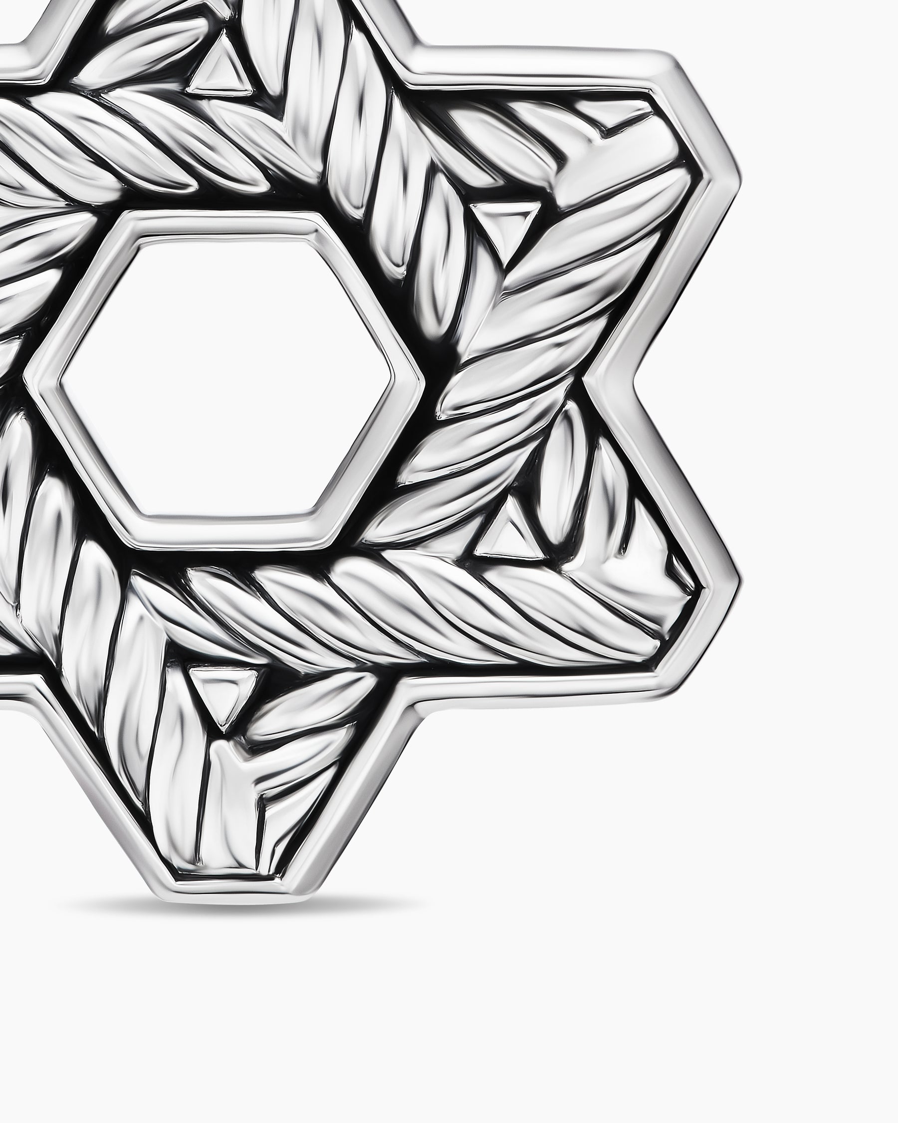 Star of David Pendant in Sterling Silver with Diamonds, 25mm - Image 6