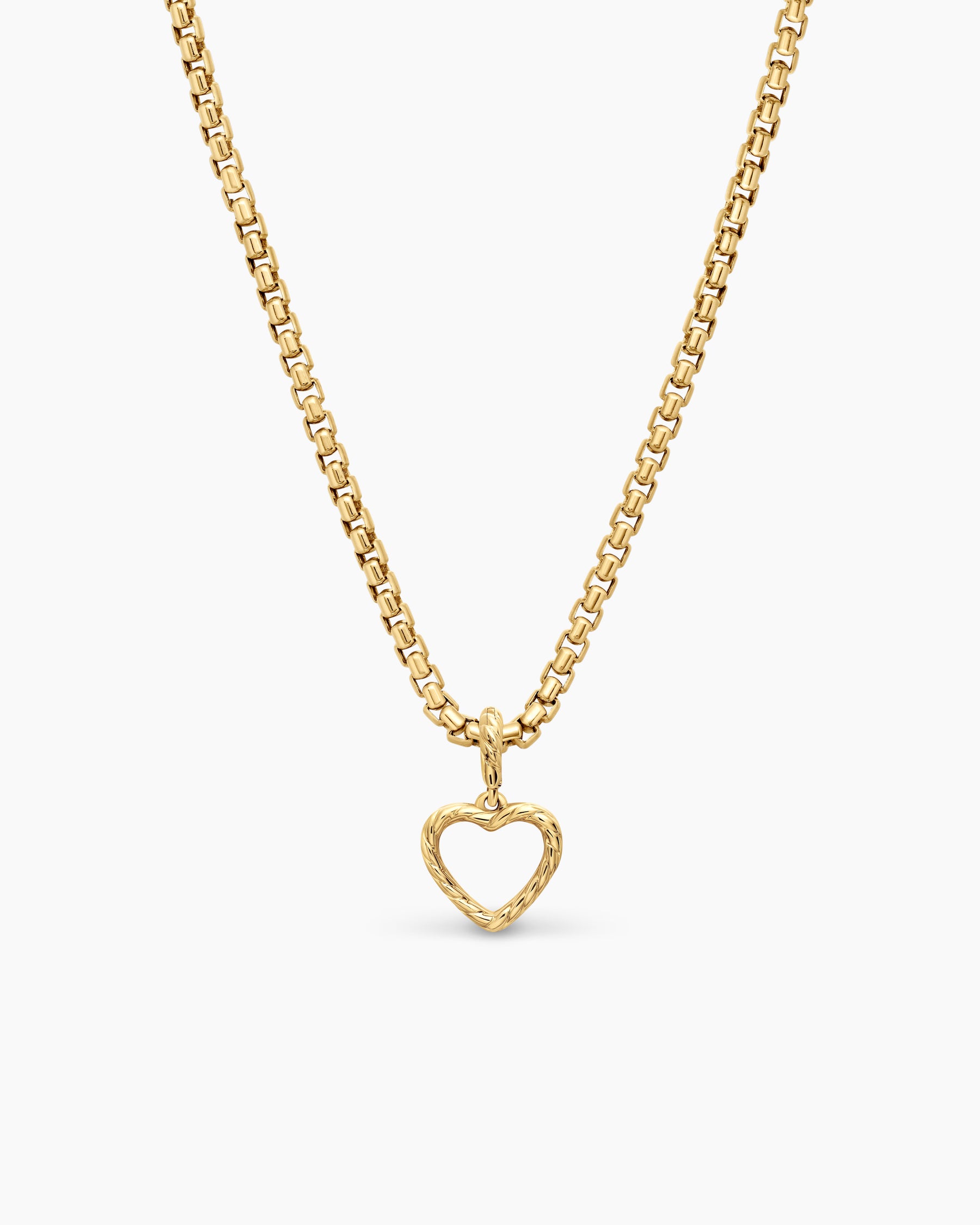 Heart Amulet in 18K Yellow Gold with Diamonds, 11mm - Image 4