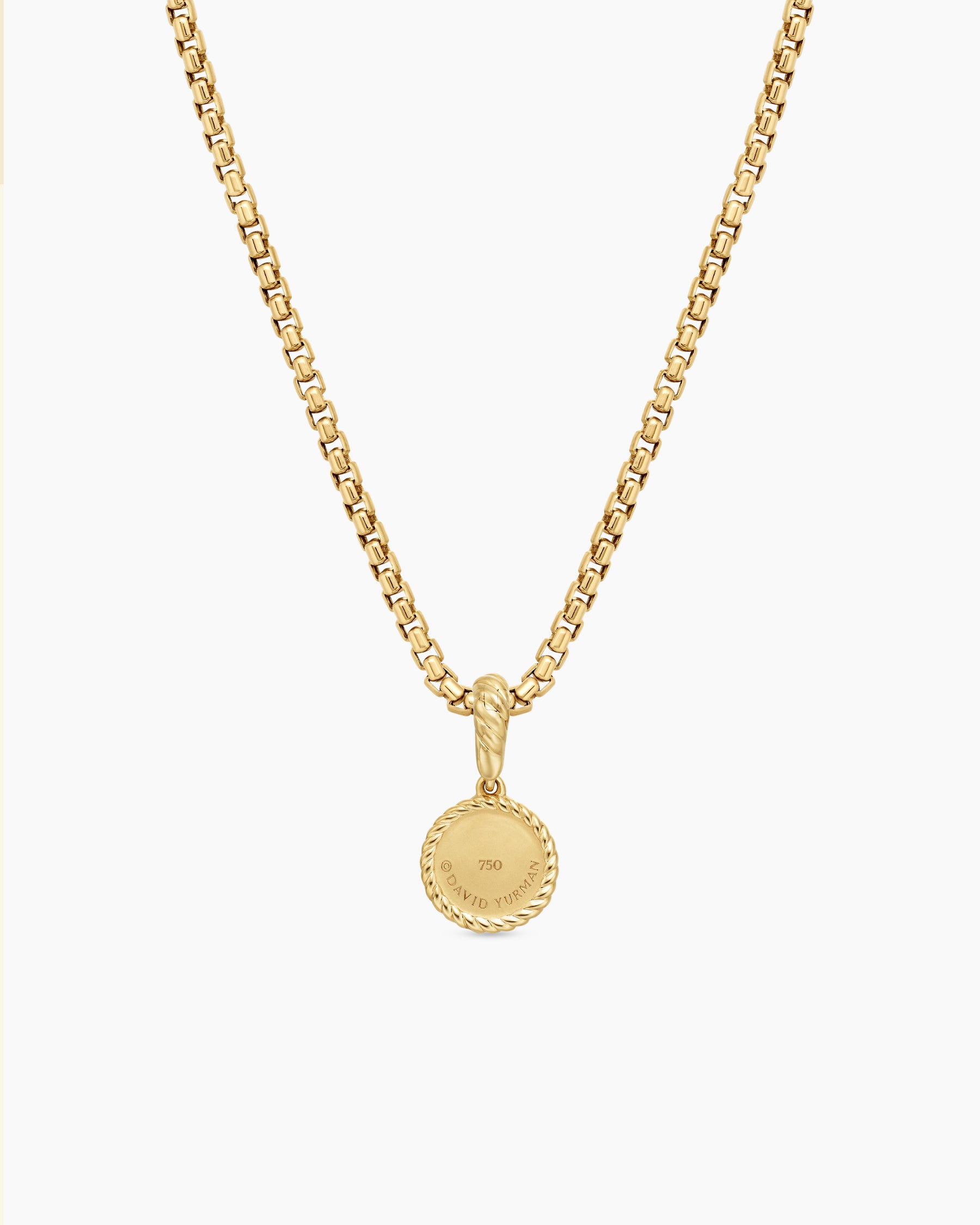 Evil Eye Amulet in 18K Yellow Gold with Pavé Emeralds and Diamonds, 11mm - Image 4