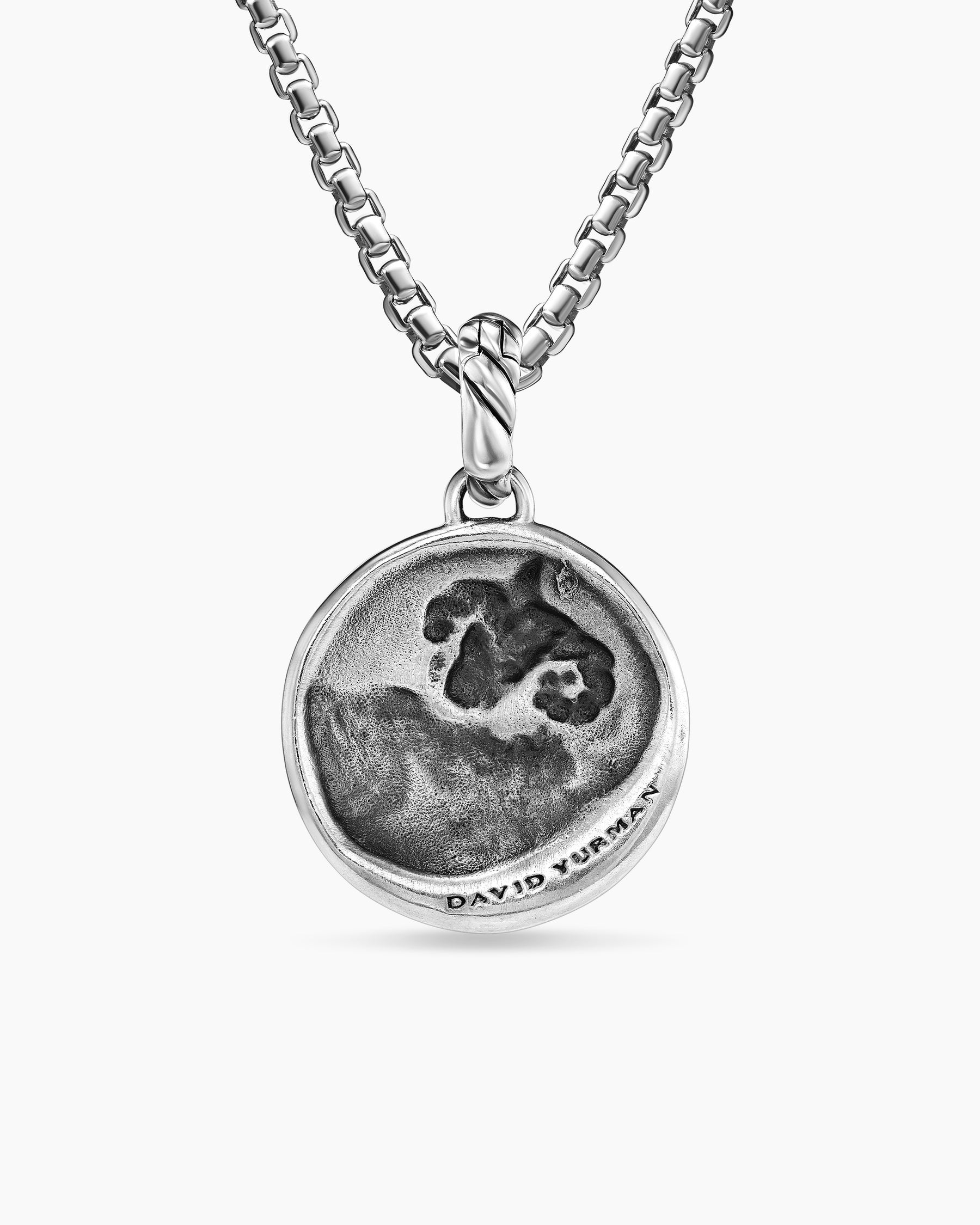 Aries Amulet in Sterling Silver with 18K Yellow Gold and Diamonds, 19mm - Image 4