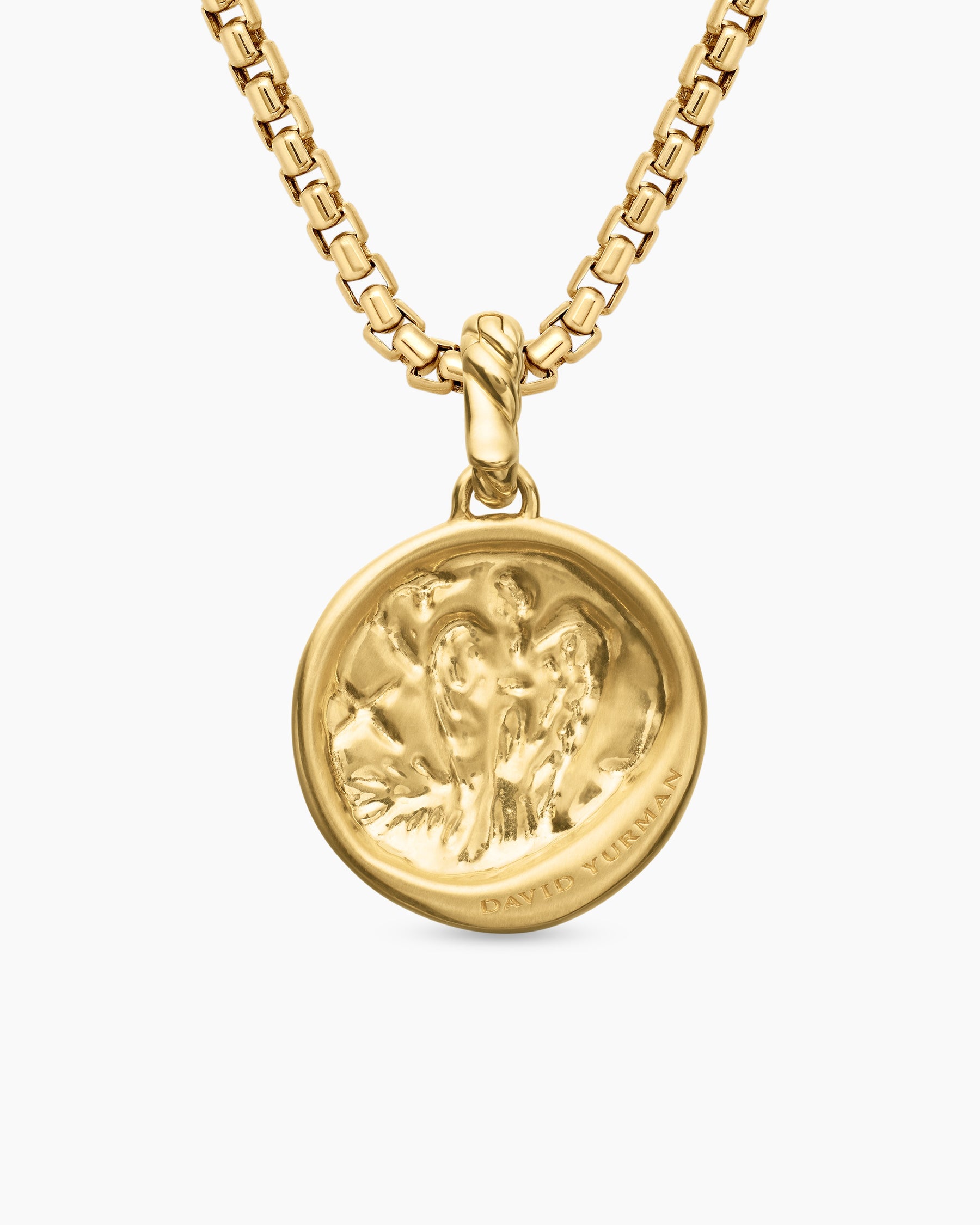 Virgo Amulet in 18K Yellow Gold with Diamonds, 19mm - Image 4