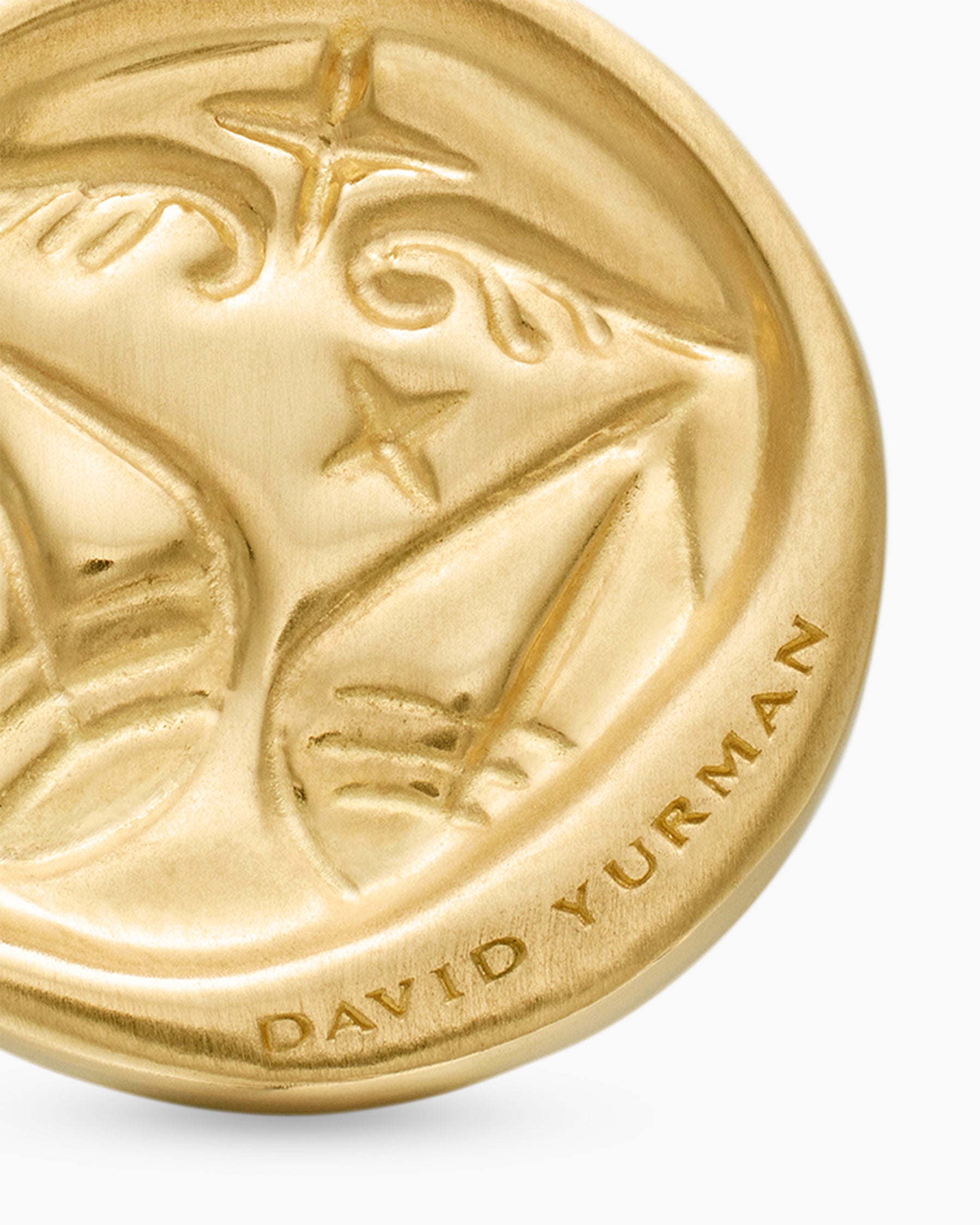 Libra Amulet in 18K Yellow Gold with Diamonds, 19mm - Image 6