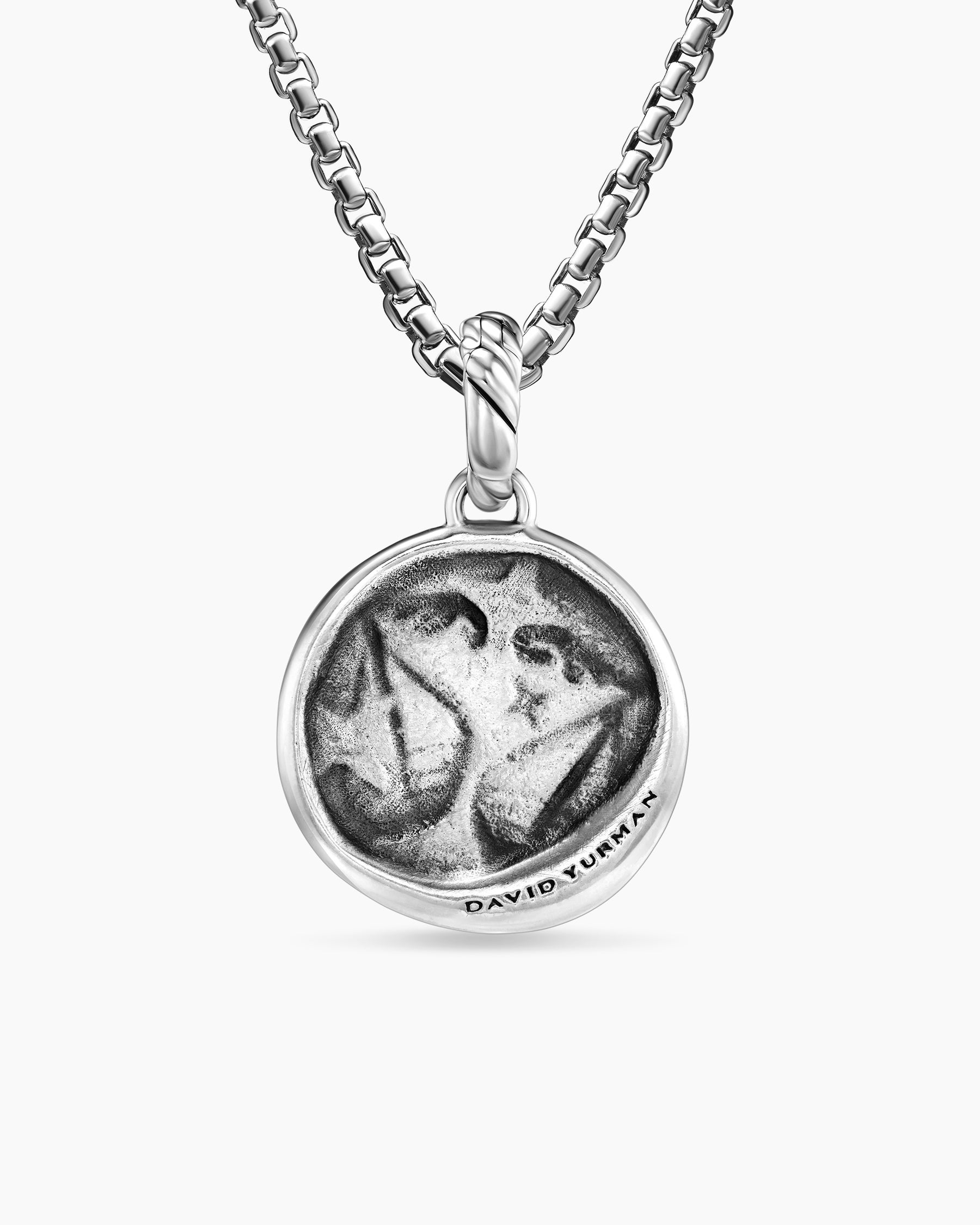 Libra Amulet in Sterling Silver with 18K Yellow Gold and Diamonds, 19mm - Image 4