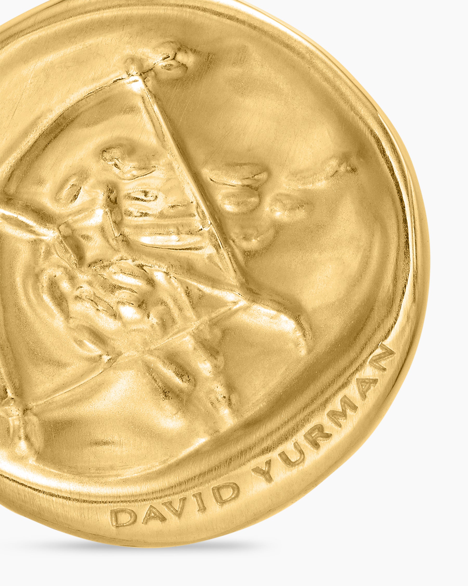 Sagittarius Amulet in 18K Yellow Gold with Diamonds, 19mm - Image 6