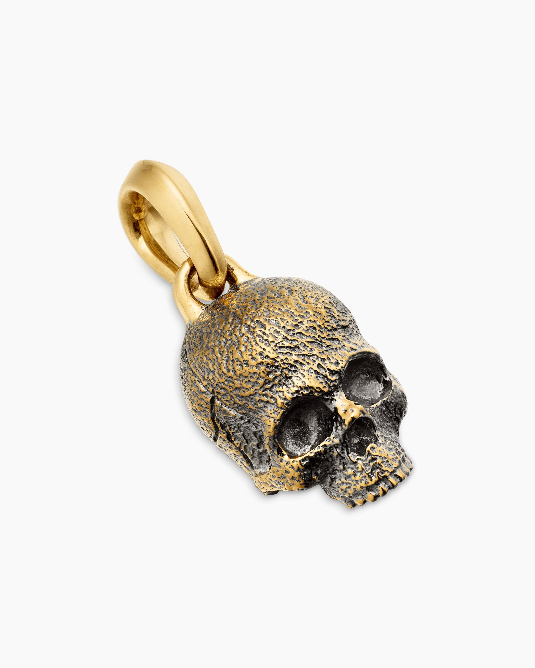Memento Mori Skull Amulet in 18K Yellow Gold, 16mm - Image 3