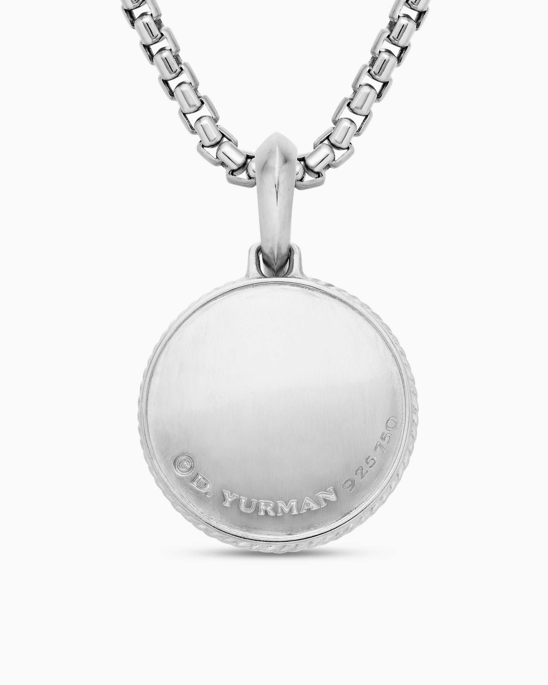 Maritime Compass Amulet in Sterling Silver with 18K Yellow Gold and Center Diamond, 20mm - Image 4