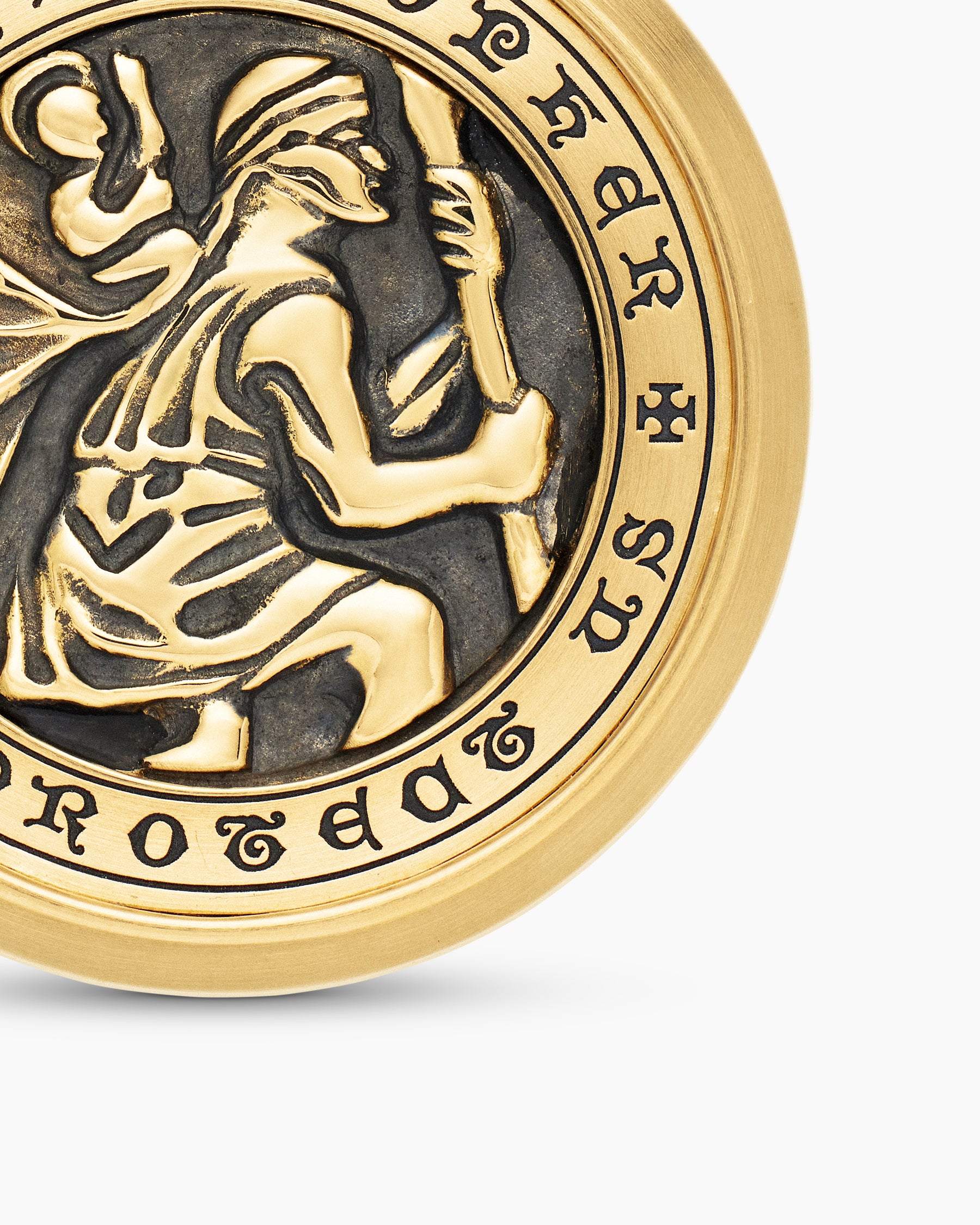 St. Christopher Amulet in 18K Yellow Gold, 26.5mm - Image 5