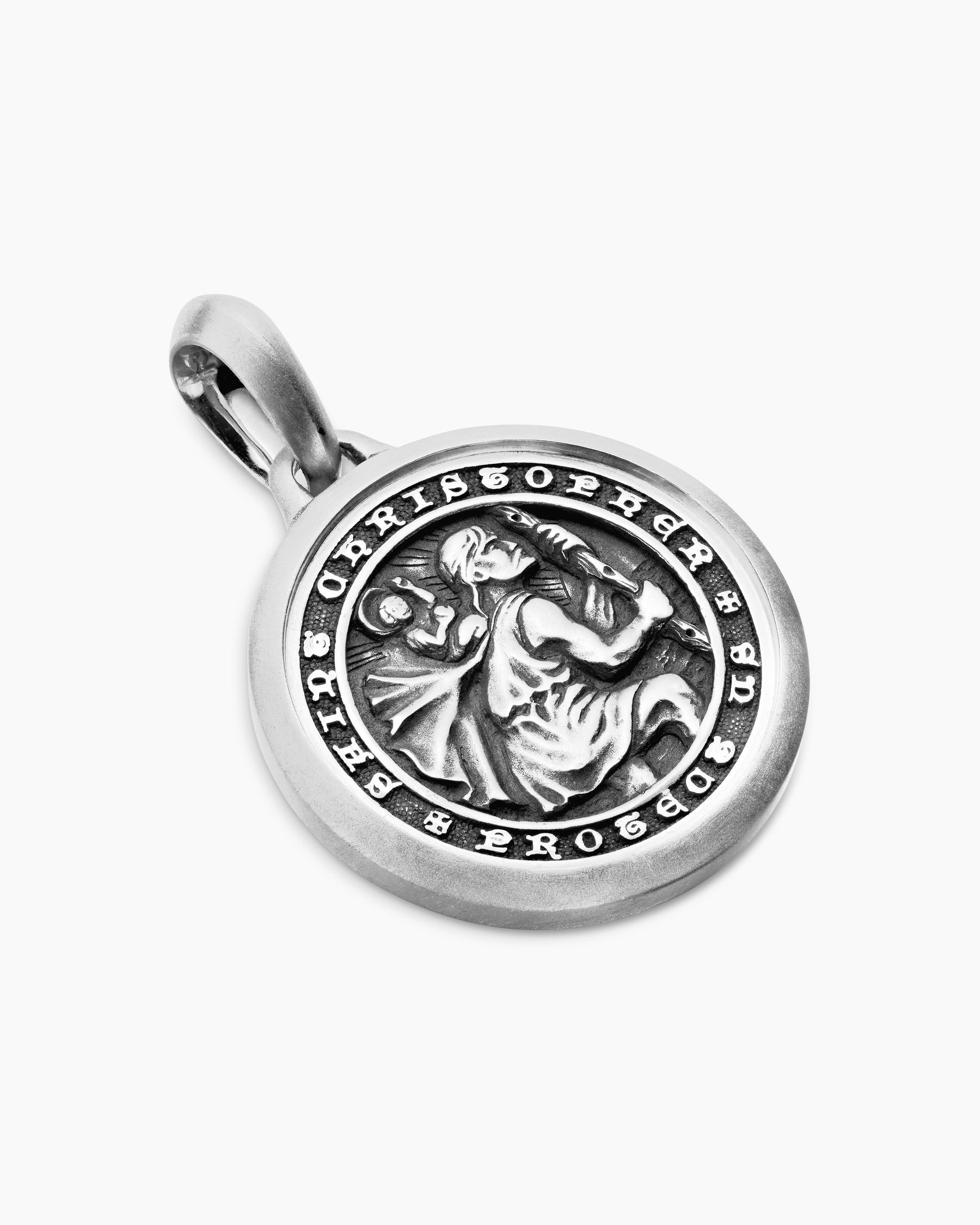 St. Christopher Amulet in Sterling Silver, 26.5mm - Image 3