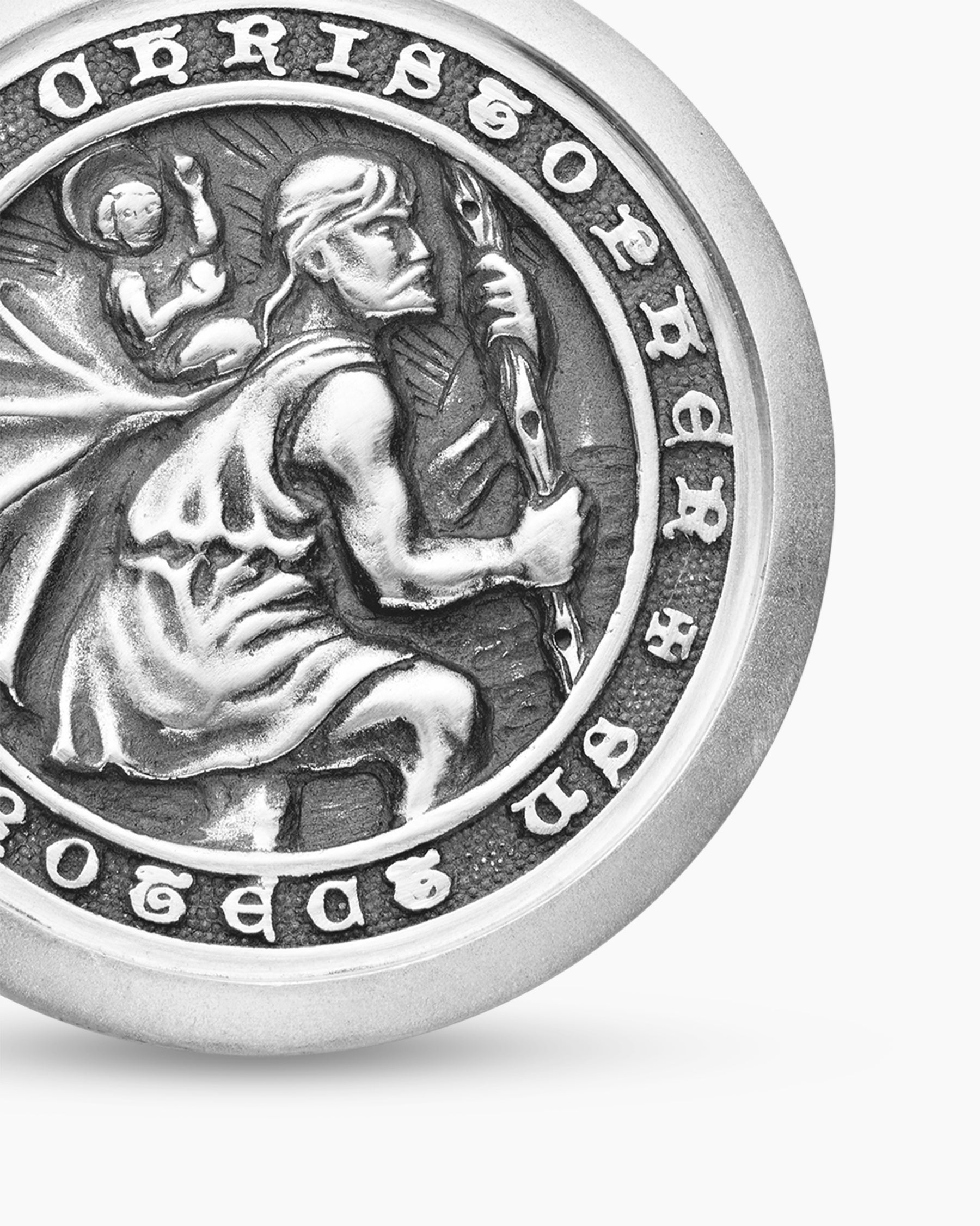 St. Christopher Amulet in Sterling Silver, 26.5mm - Image 5