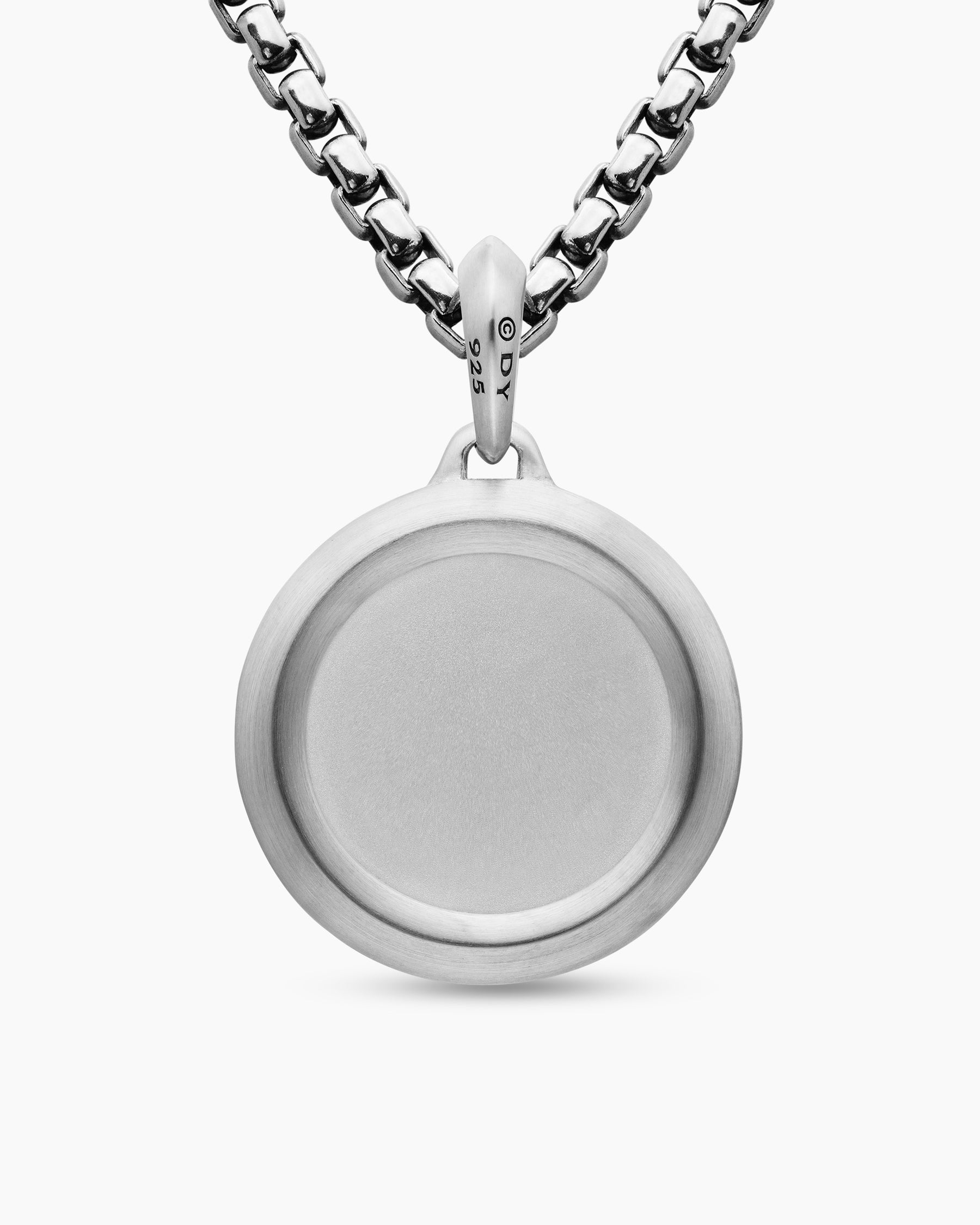 St. Christopher Amulet in Sterling Silver with Black Diamonds, 28.5mm - Image 4