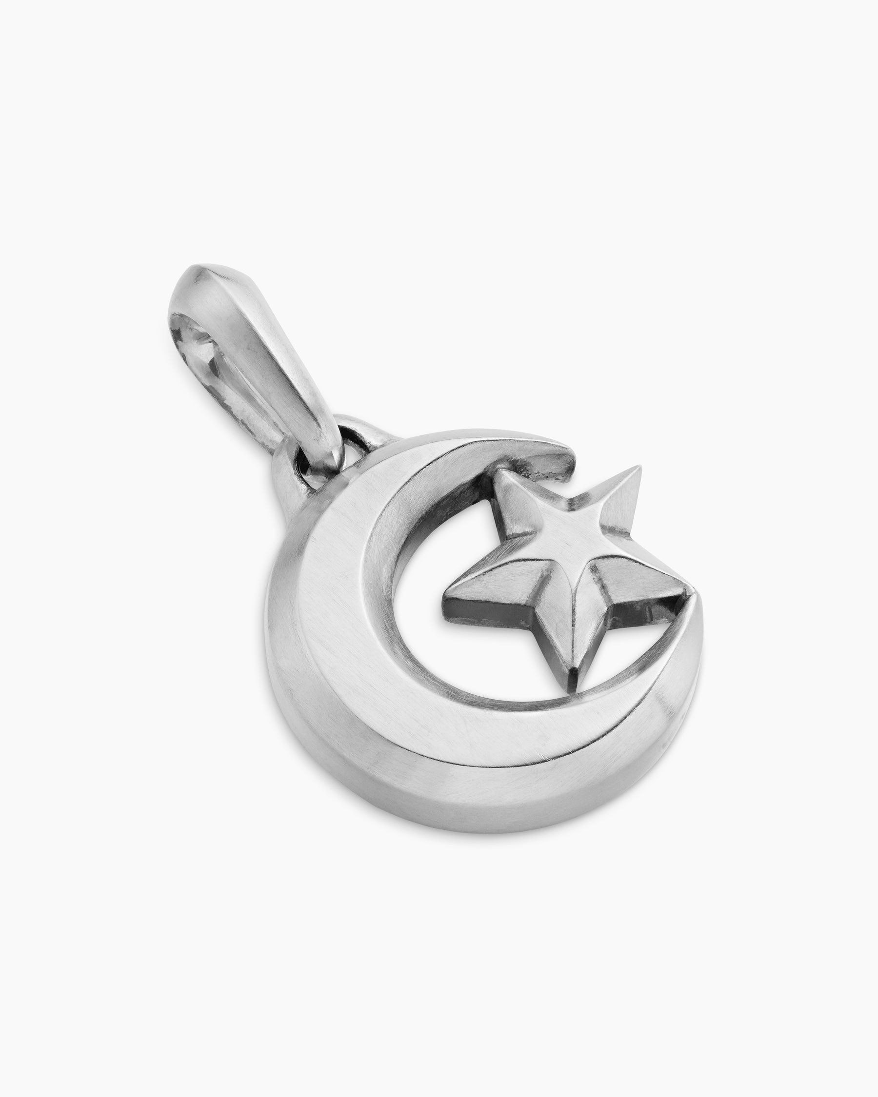 Star and Crescent Amulet in Sterling Silver, 17.2mm - Image 3