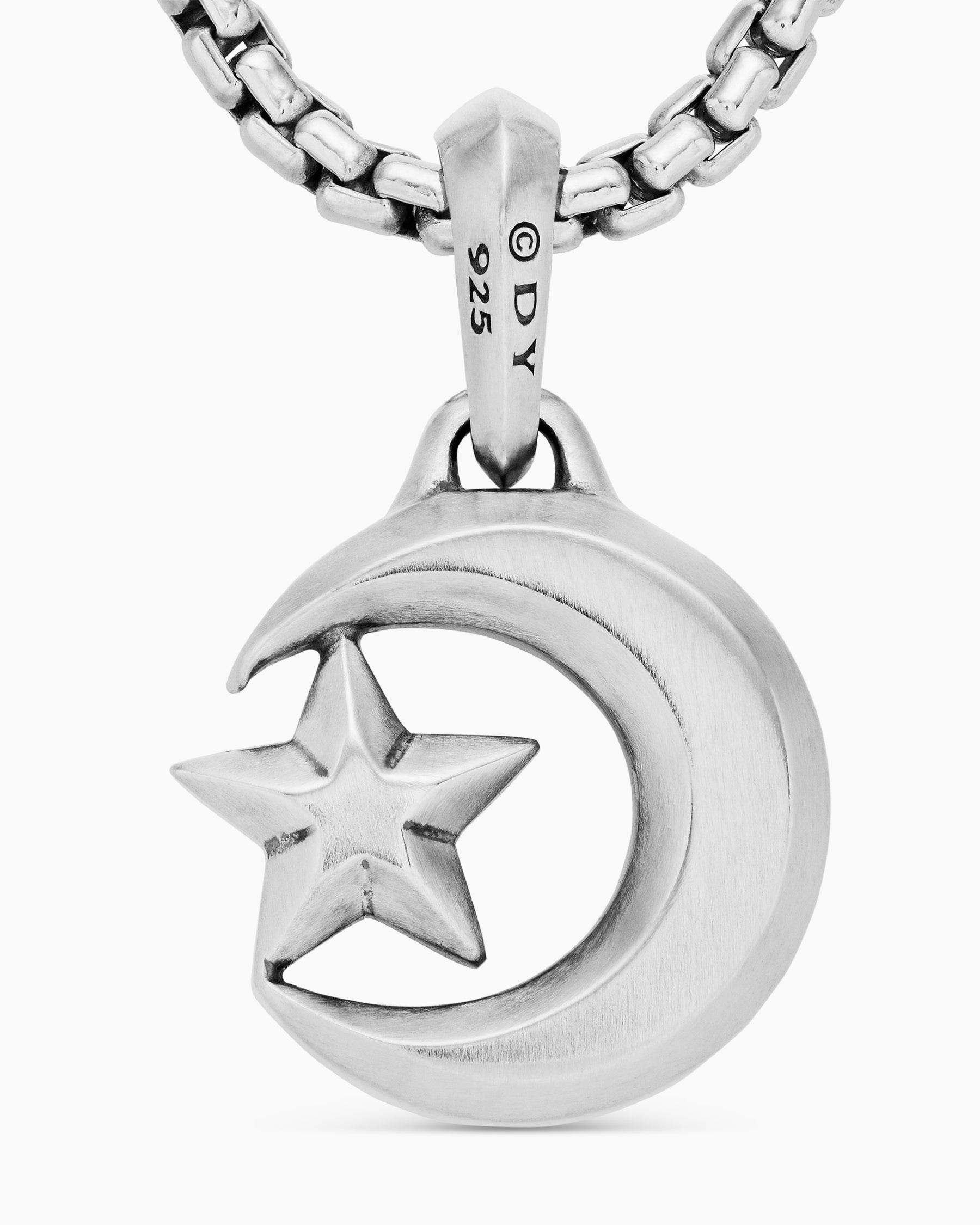 Star and Crescent Amulet in Sterling Silver, 17.2mm - Image 6
