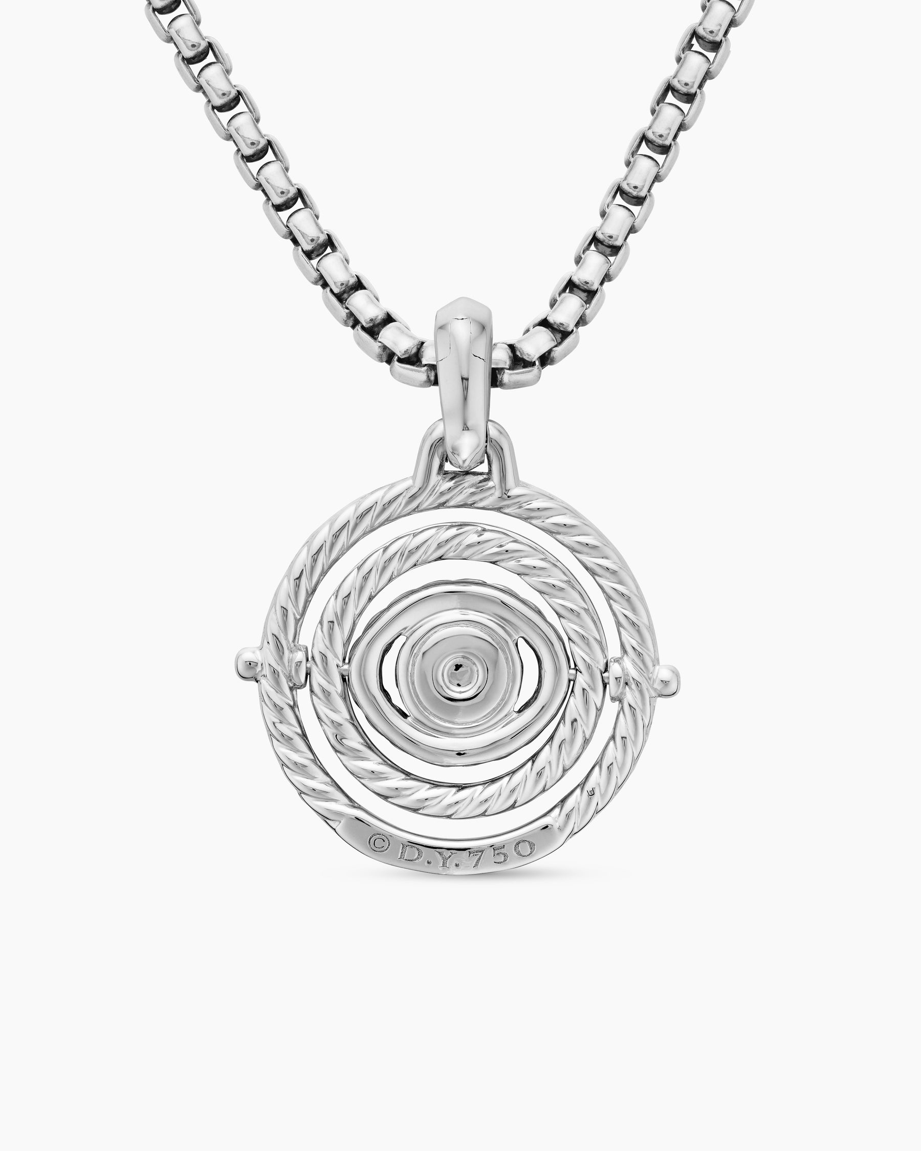Evil Eye Mobile Amulet in 18K White Gold with Pavé Blue Sapphires and Diamonds, 20.5mm - Image 4
