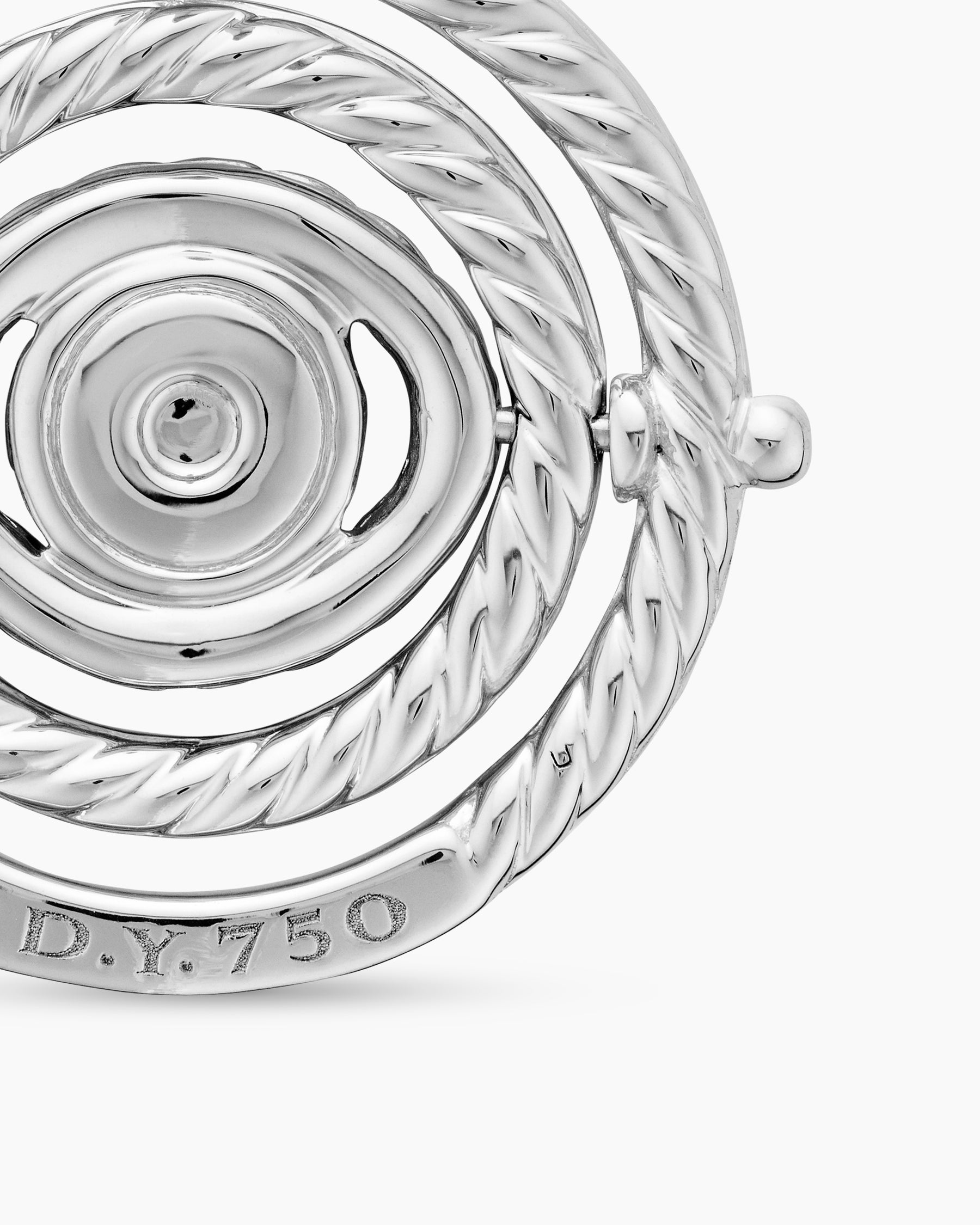 Evil Eye Mobile Amulet in 18K White Gold with Pavé Blue Sapphires and Diamonds, 20.5mm - Image 6
