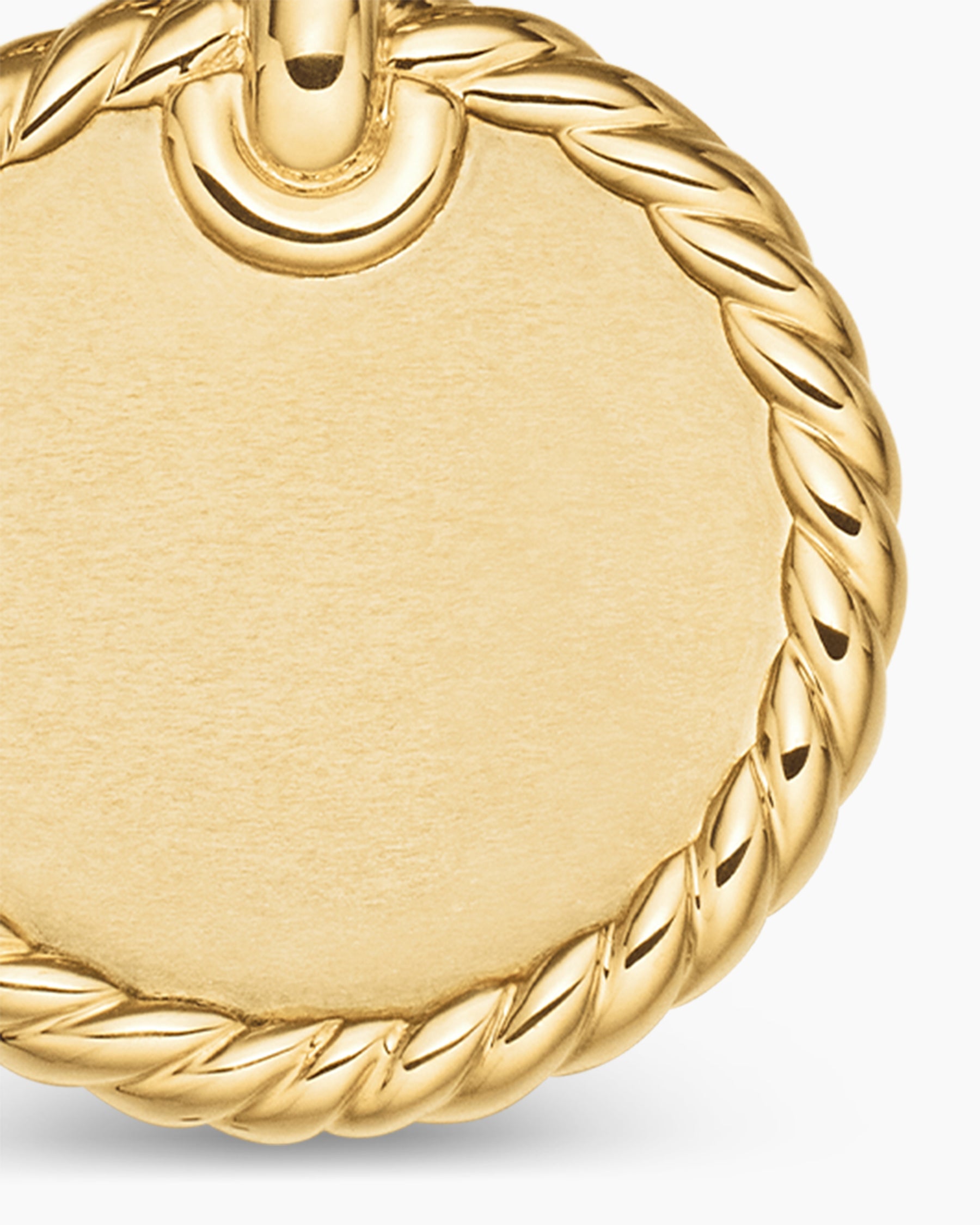 DY Elements Disc Pendant in 18K Yellow Gold with Diamonds, 14mm - Image 6
