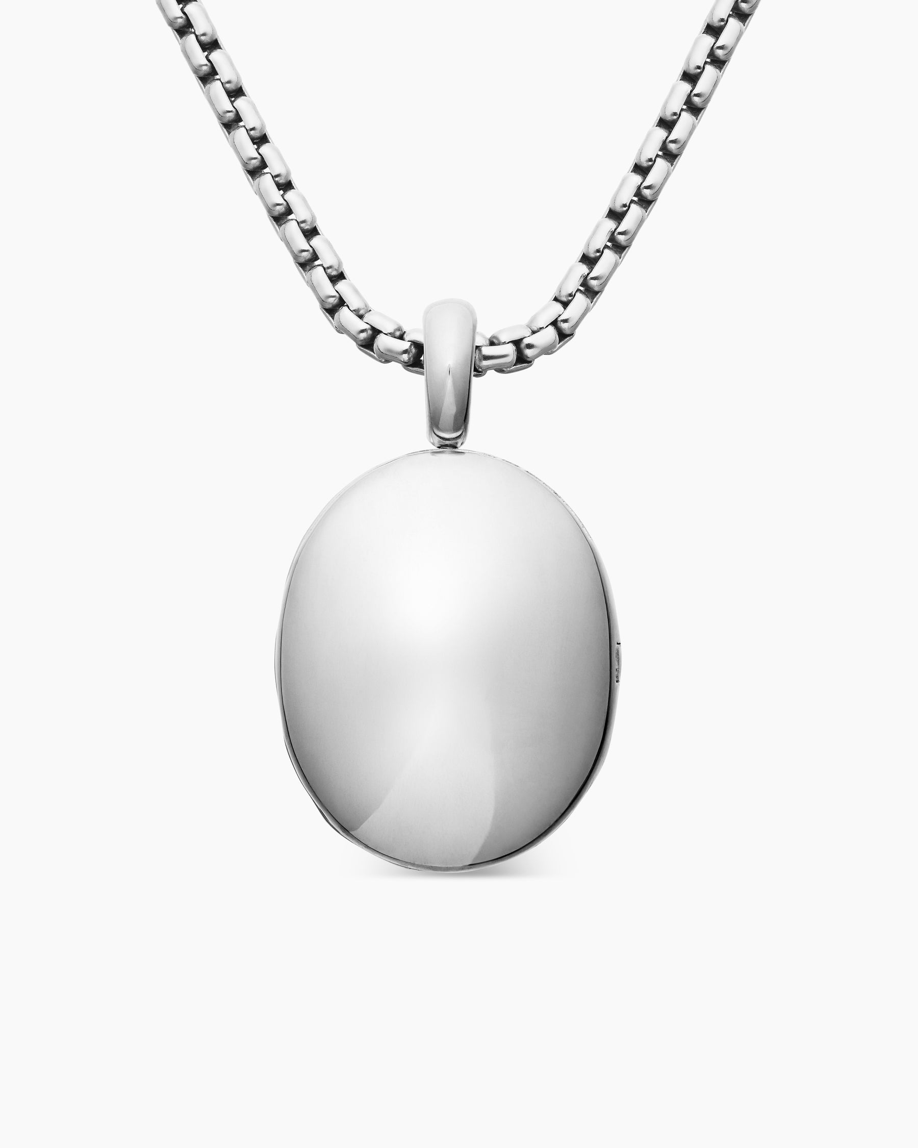 Sculpted Cable Locket in Sterling Silver, 27mm - Image 4