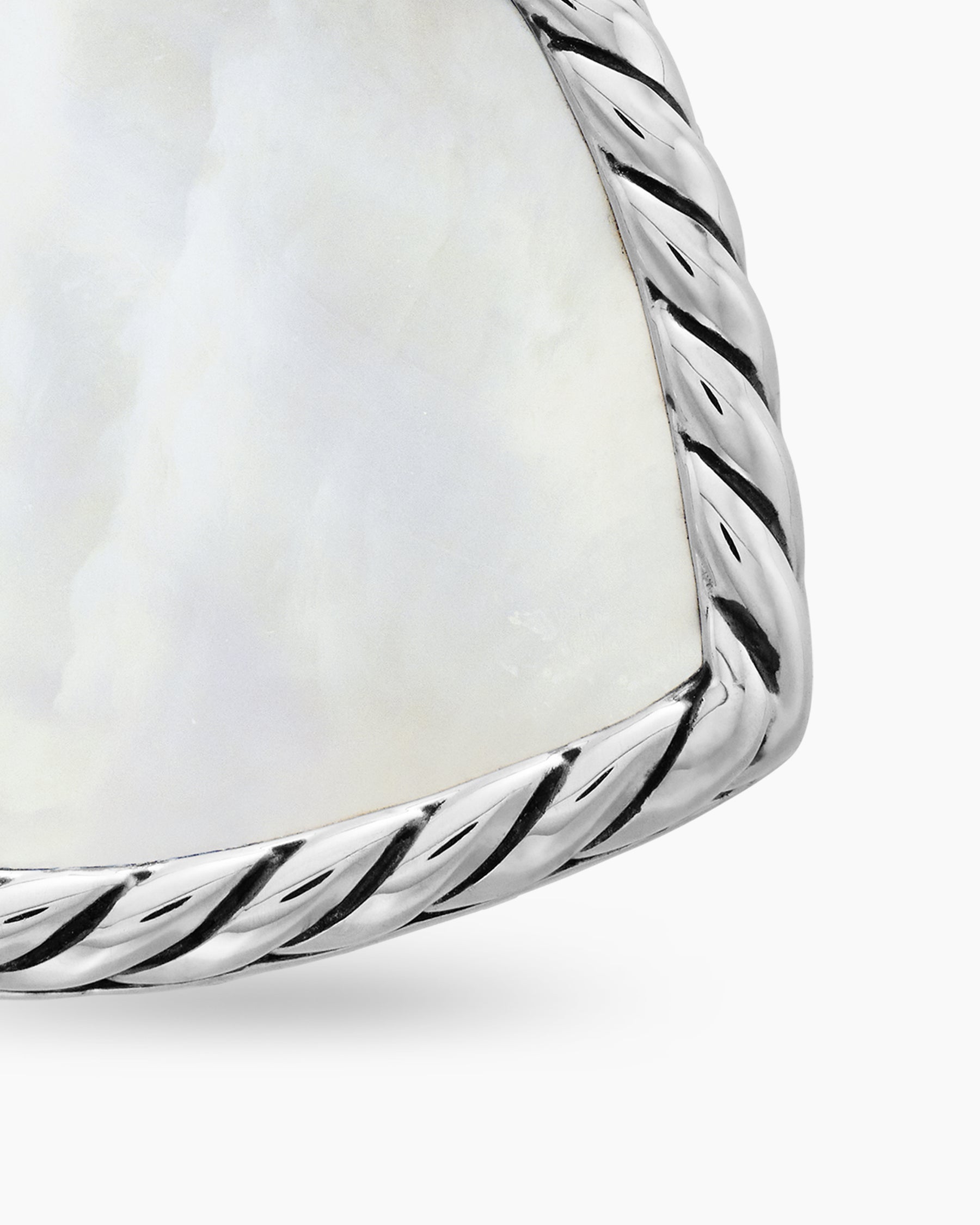 DY Elements Heart Amulet in Sterling Silver with Mother of Pearl and Diamonds, 18.7mm - Image 5