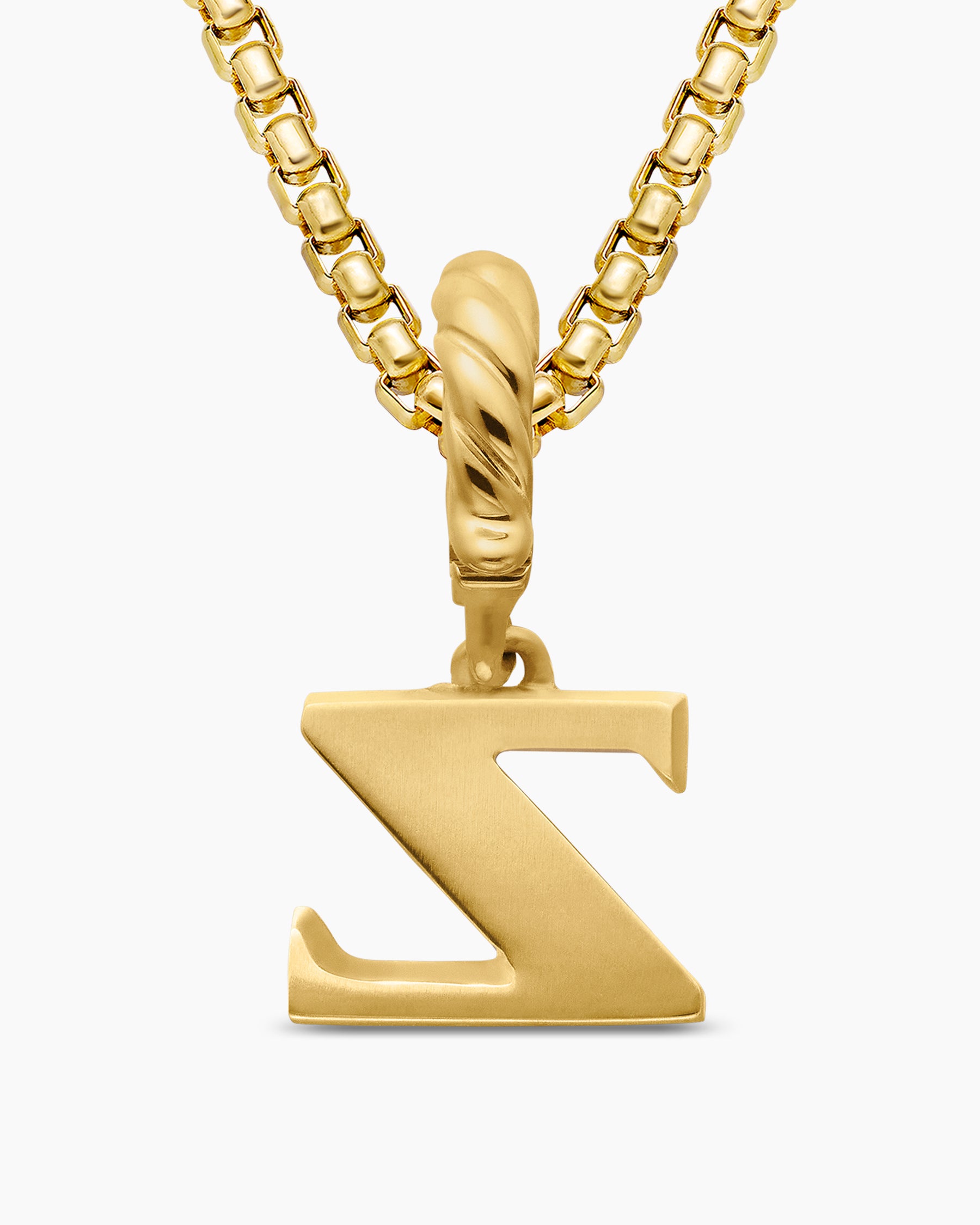 Pavé Initial Pendant in 18K Yellow Gold with Diamond Z - Image 6