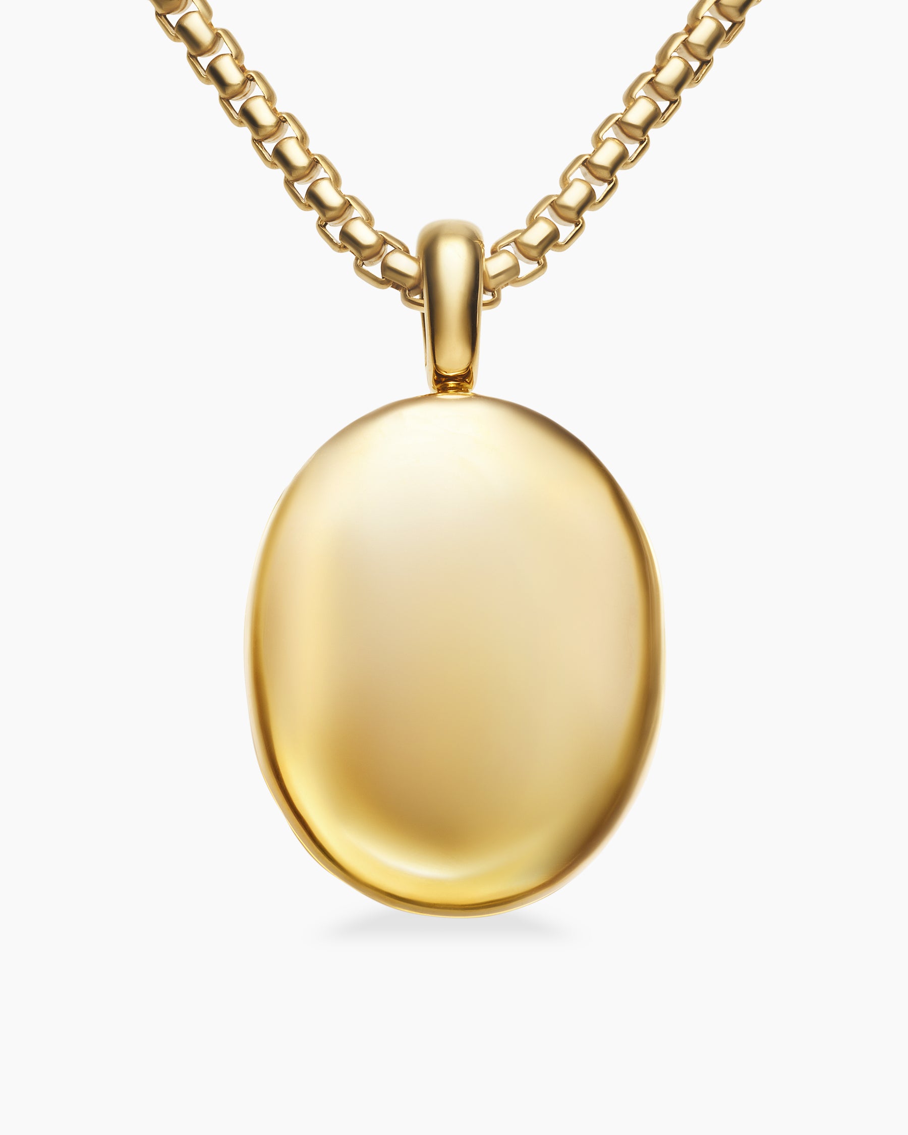 Sculpted Cable Locket in 18K Yellow Gold, 24mm - Image 4