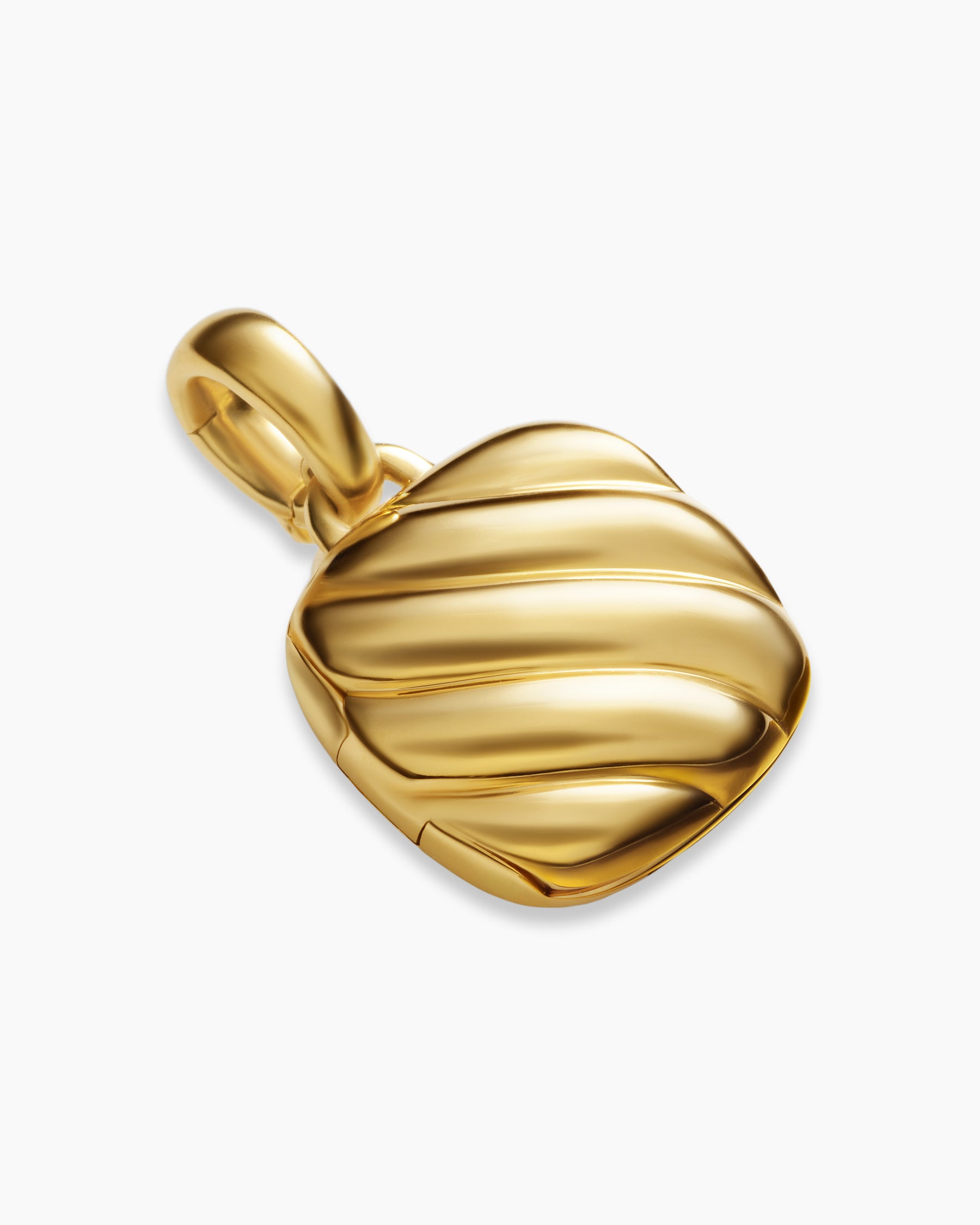 Sculpted Cable Square Locket in 18K Yellow Gold, 14.5mm - Image 3