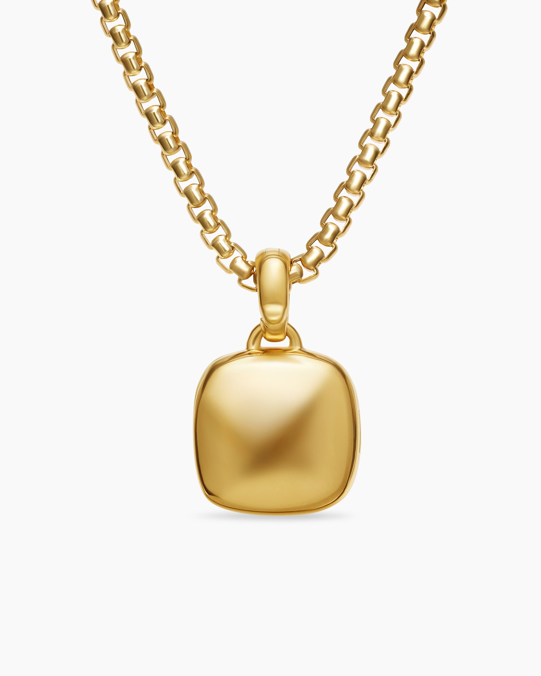 Sculpted Cable Square Locket in 18K Yellow Gold, 14.5mm - Image 4