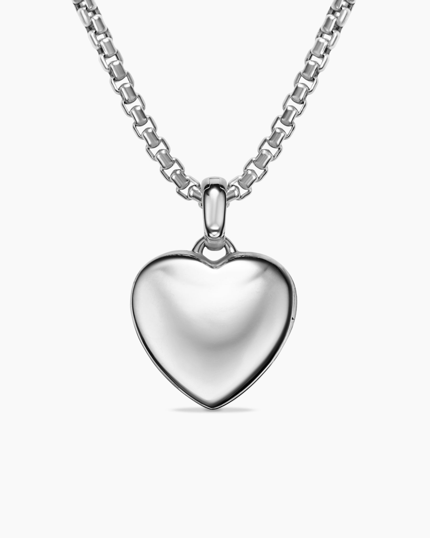 Sculpted Cable Heart Locket in Sterling Silver, 23mm - Image 4