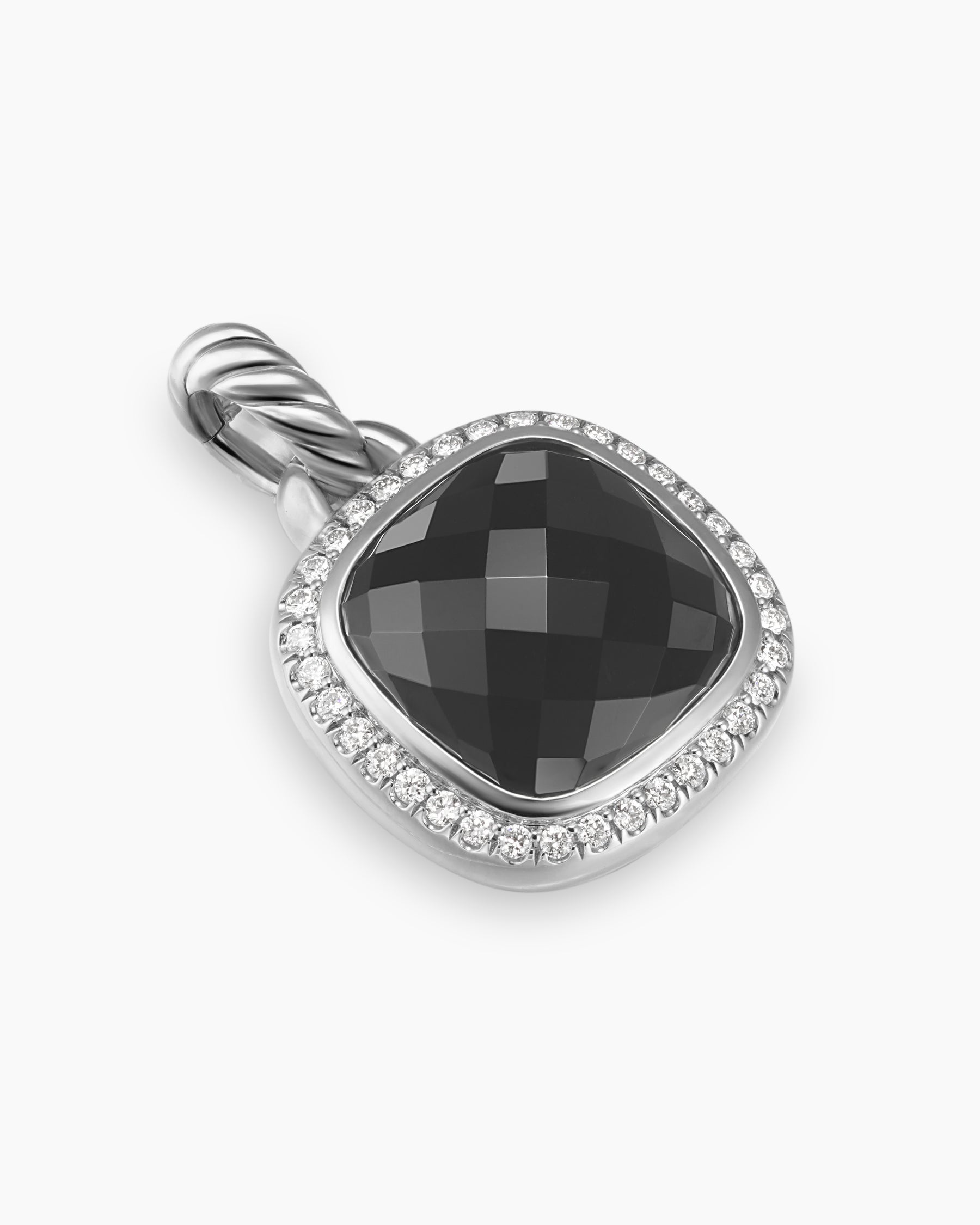 Albion Pendant in Sterling Silver with Black Onyx and Diamonds, 11mm - Image 3