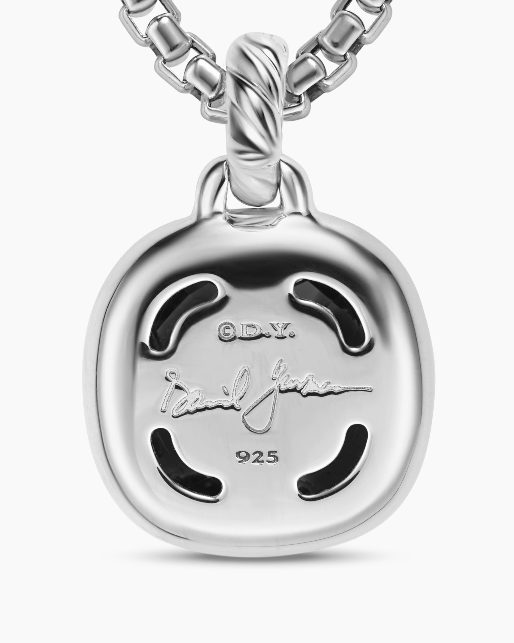 Albion Pendant in Sterling Silver with Black Onyx and Diamonds, 11mm - Image 6