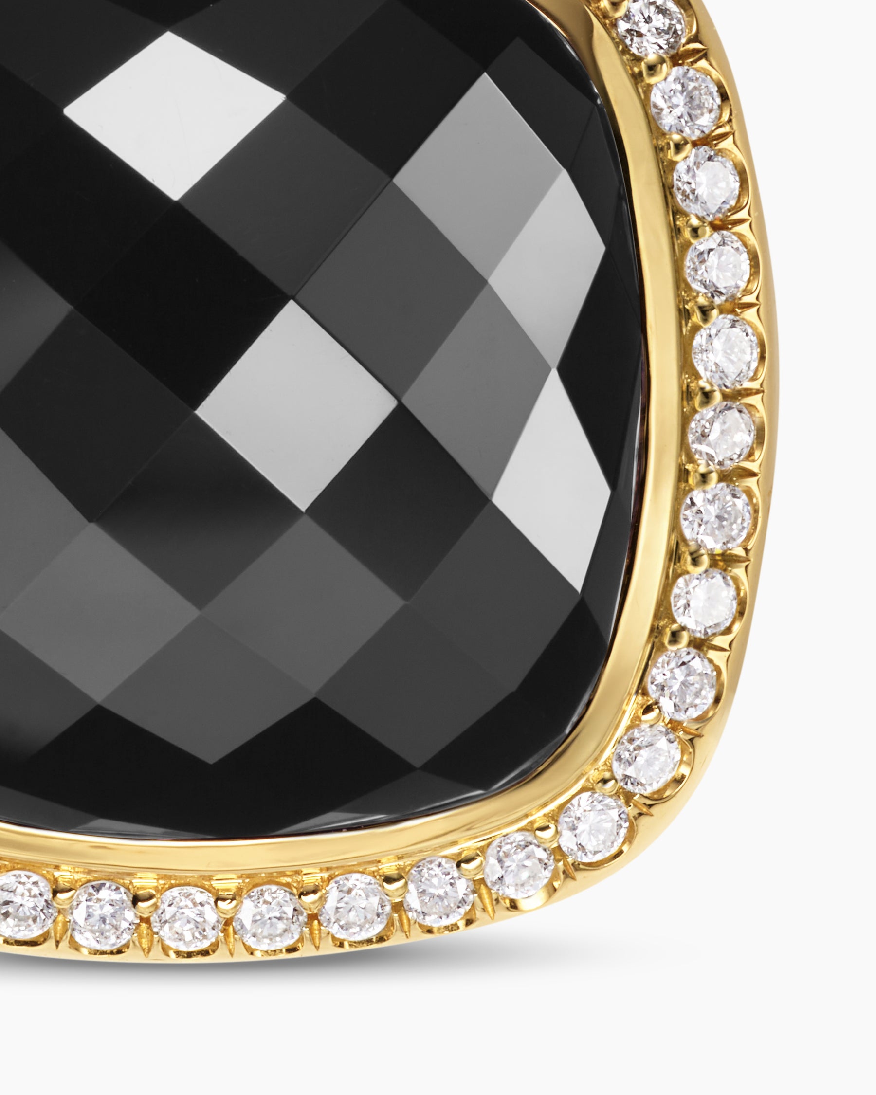 Albion Pendant in 18K Yellow Gold with Black Onyx and Diamonds, 15mm - Image 5