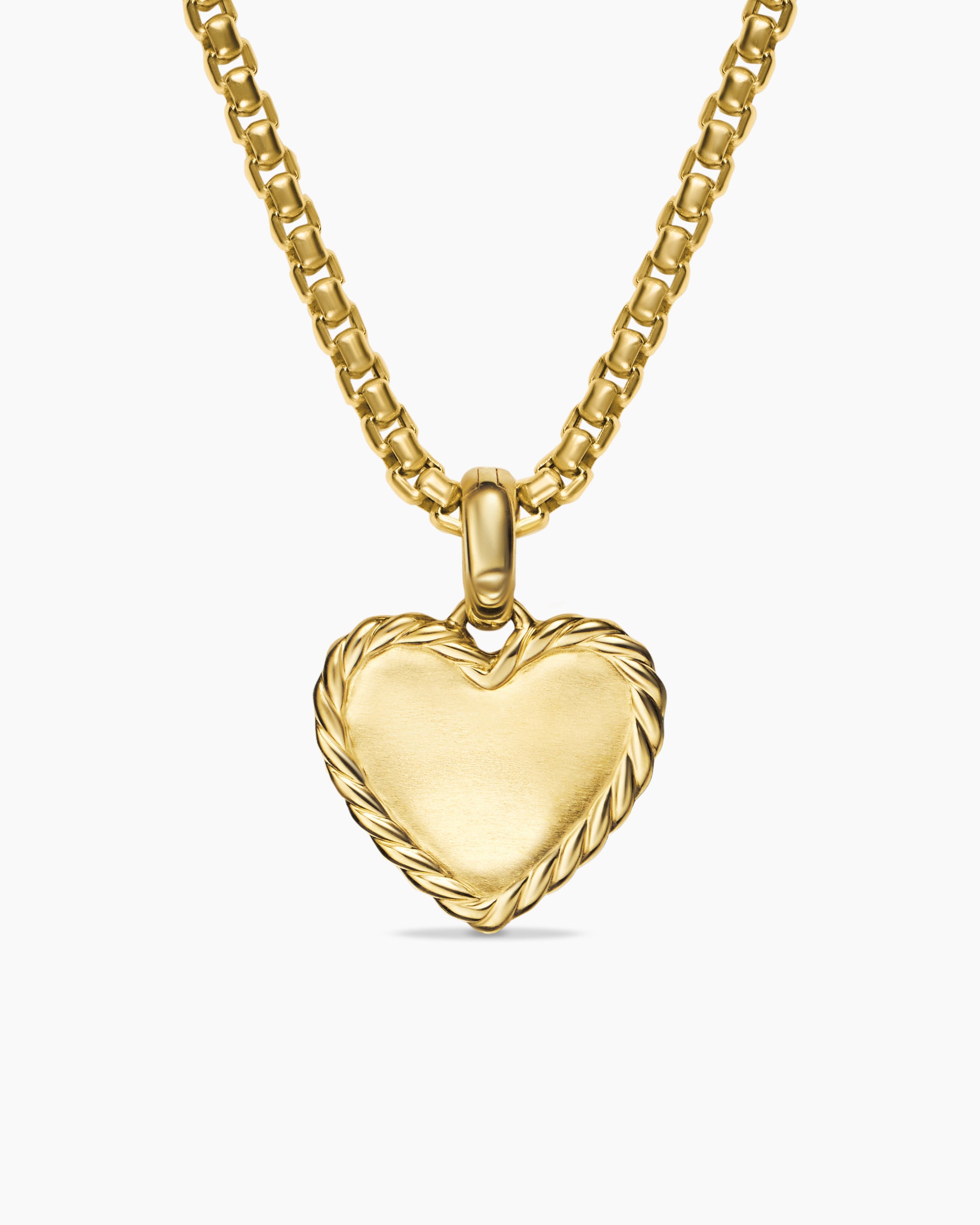 Pavé Heart Amulet in 18K Yellow Gold with Diamonds, 15.6mm - Image 4