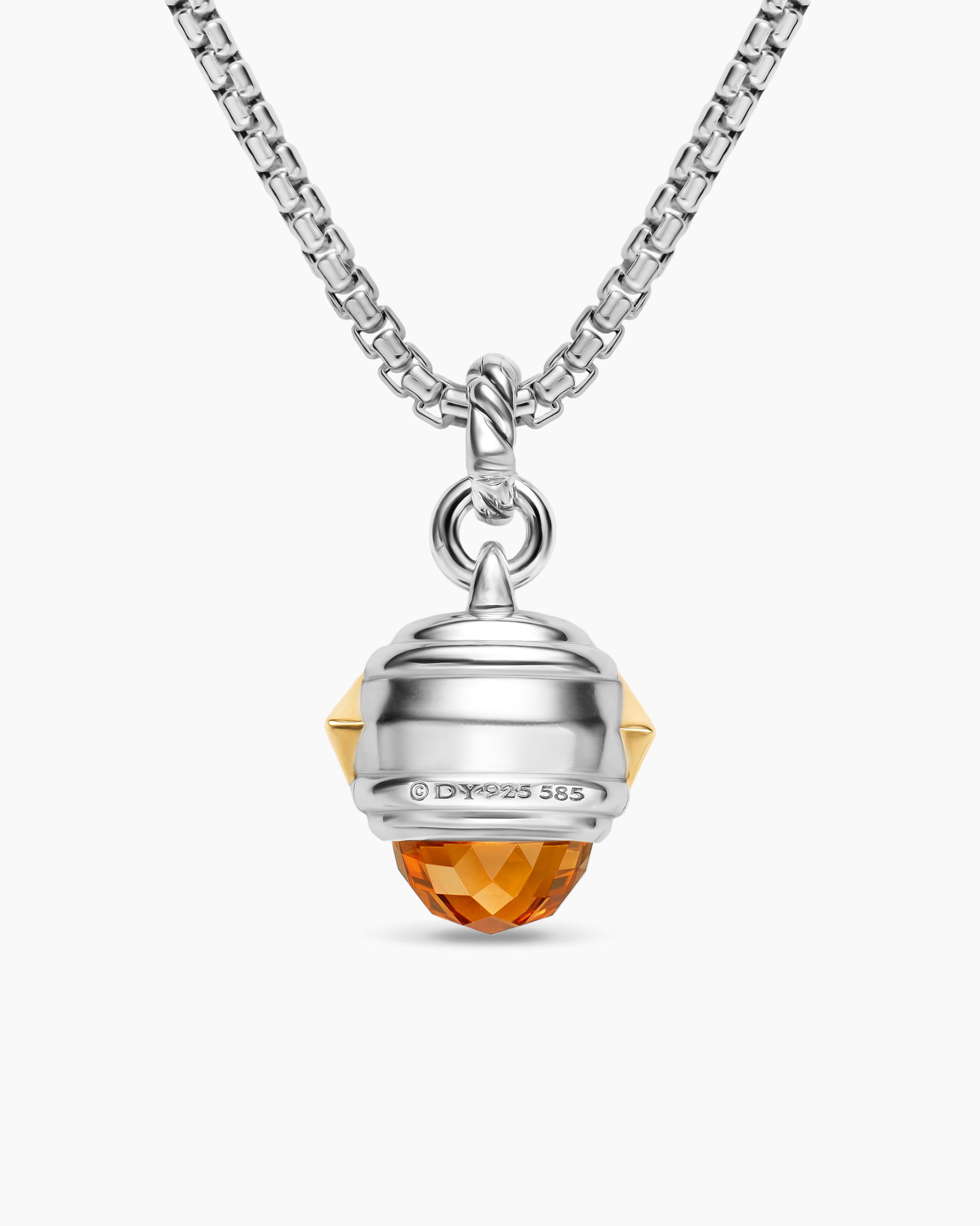 Renaissance Amulet in Sterling Silver with 14K Yellow Gold, Madeira Citrine, Tanzanite and Rhodolite Garnet, 19.8mm - Image 4