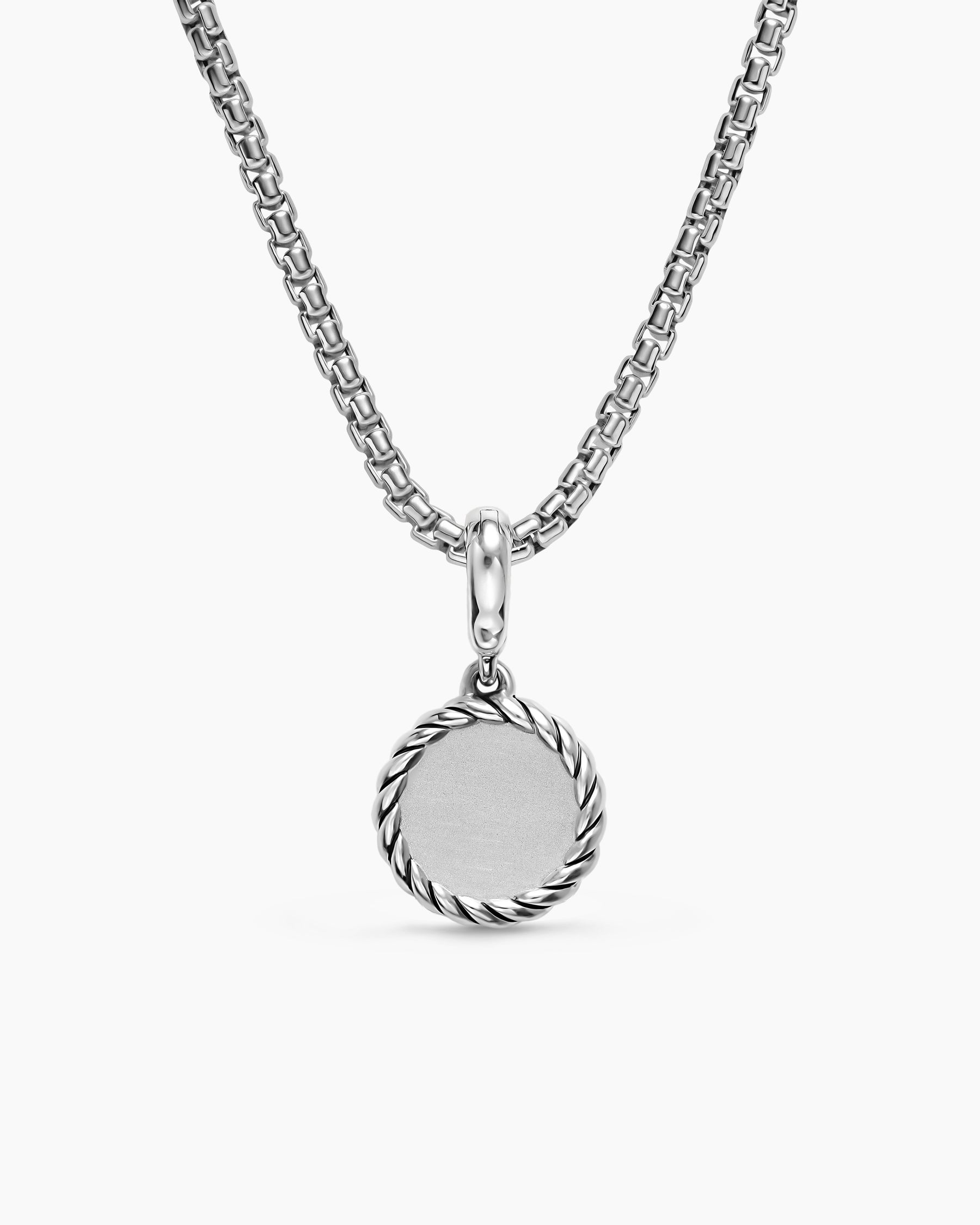 Evil Eye Amulet in Sterling Silver with Pavé Blue Sapphires and Diamonds, 12.6mm - Image 4