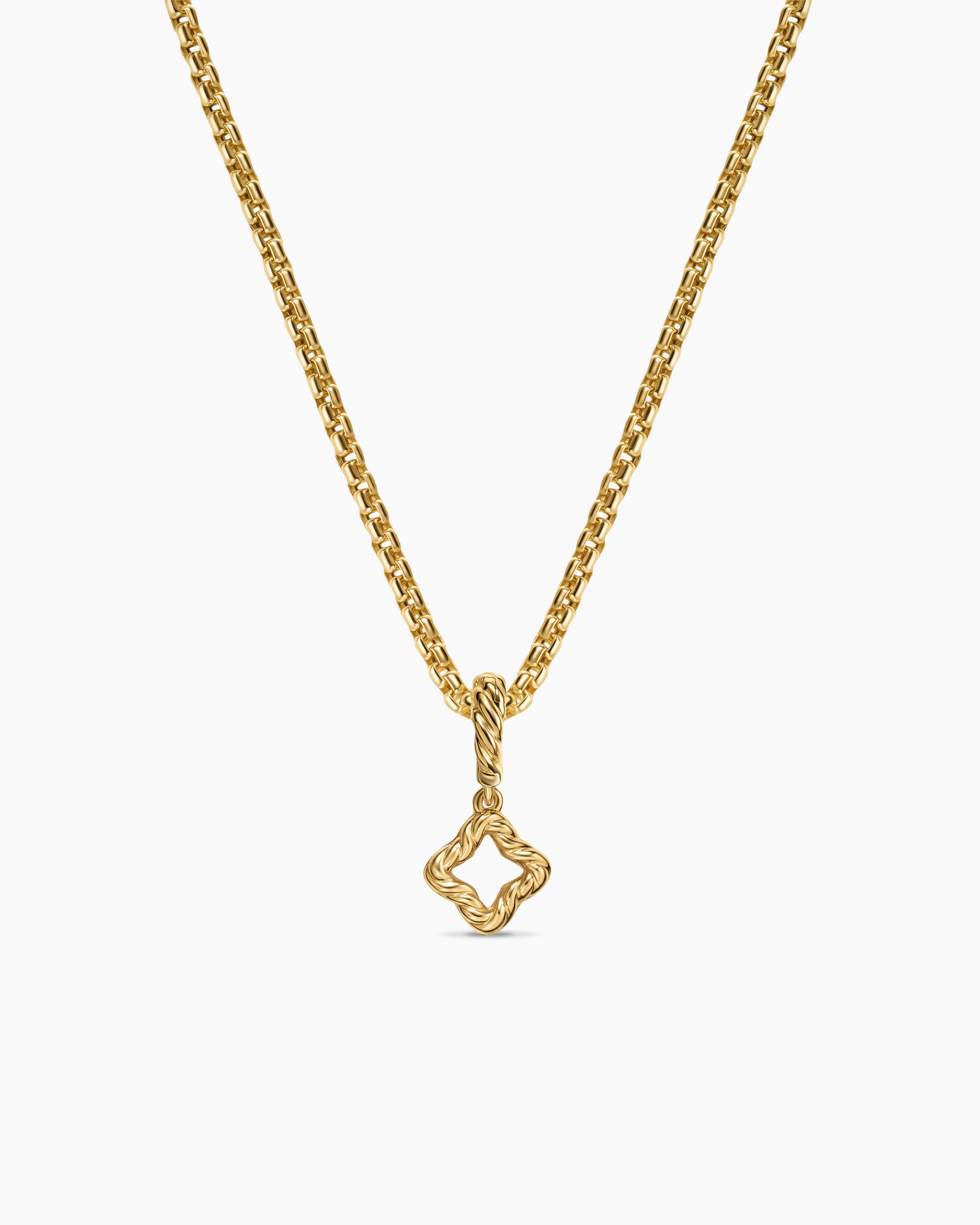 Micro Pavé Quatrefoil Amulet in 18K Yellow Gold with Diamonds, 7.4mm - Image 4