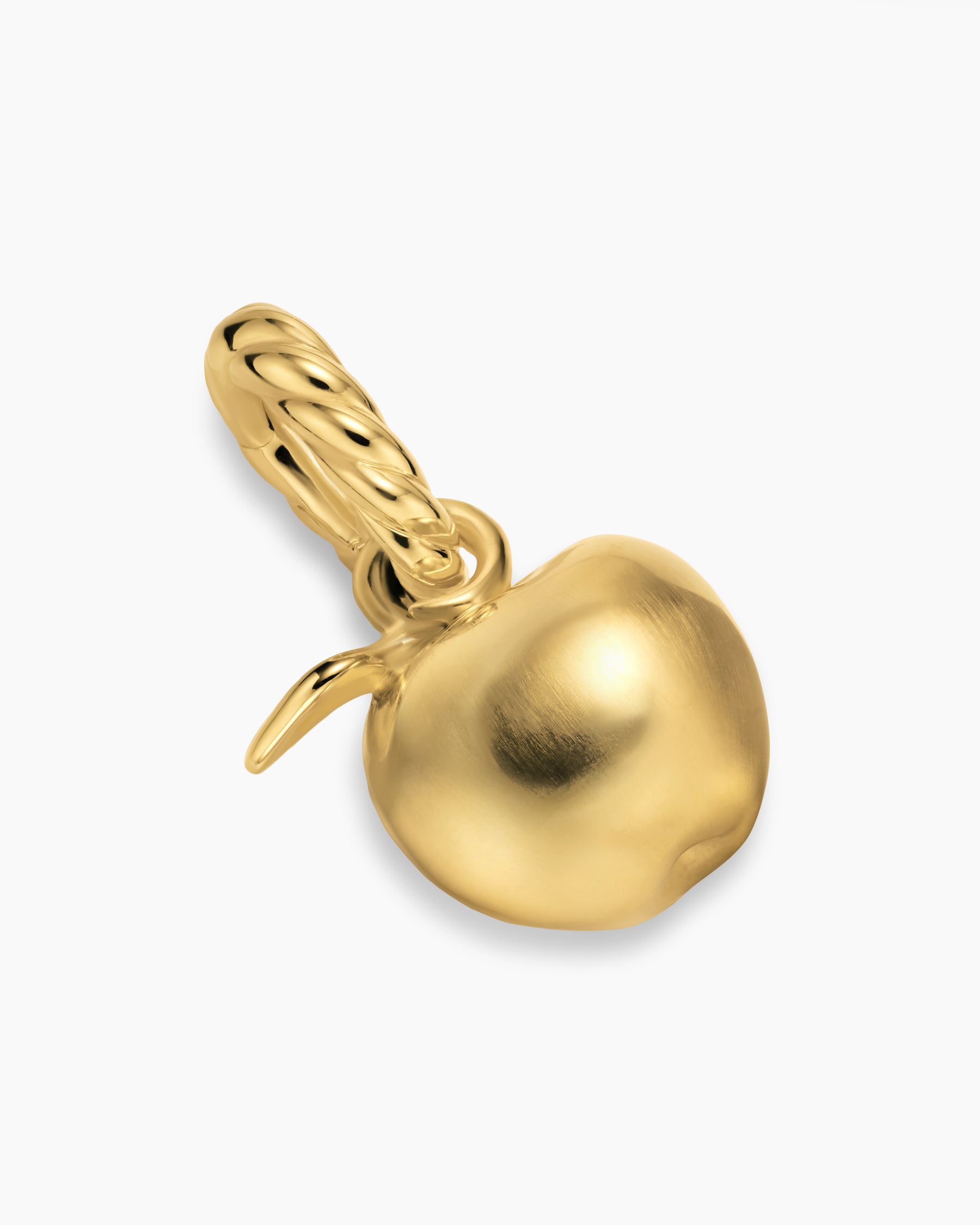 Petite Apple Amulet in 18K Yellow Gold, 10mm - Image 3