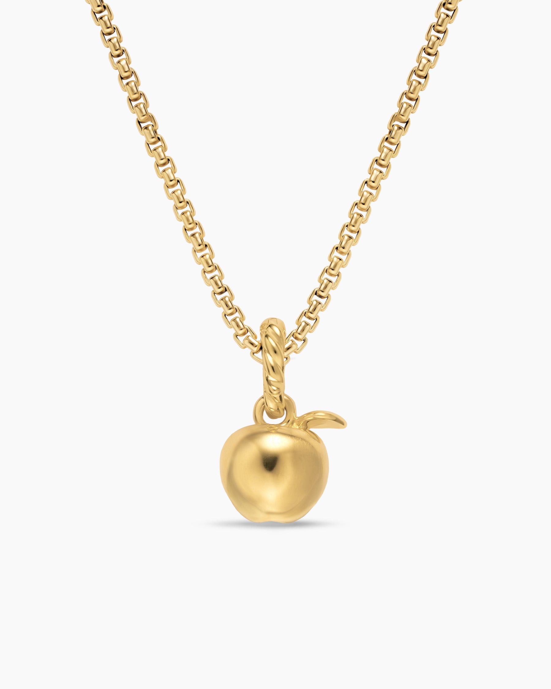 Petite Apple Amulet in 18K Yellow Gold, 10mm - Image 4