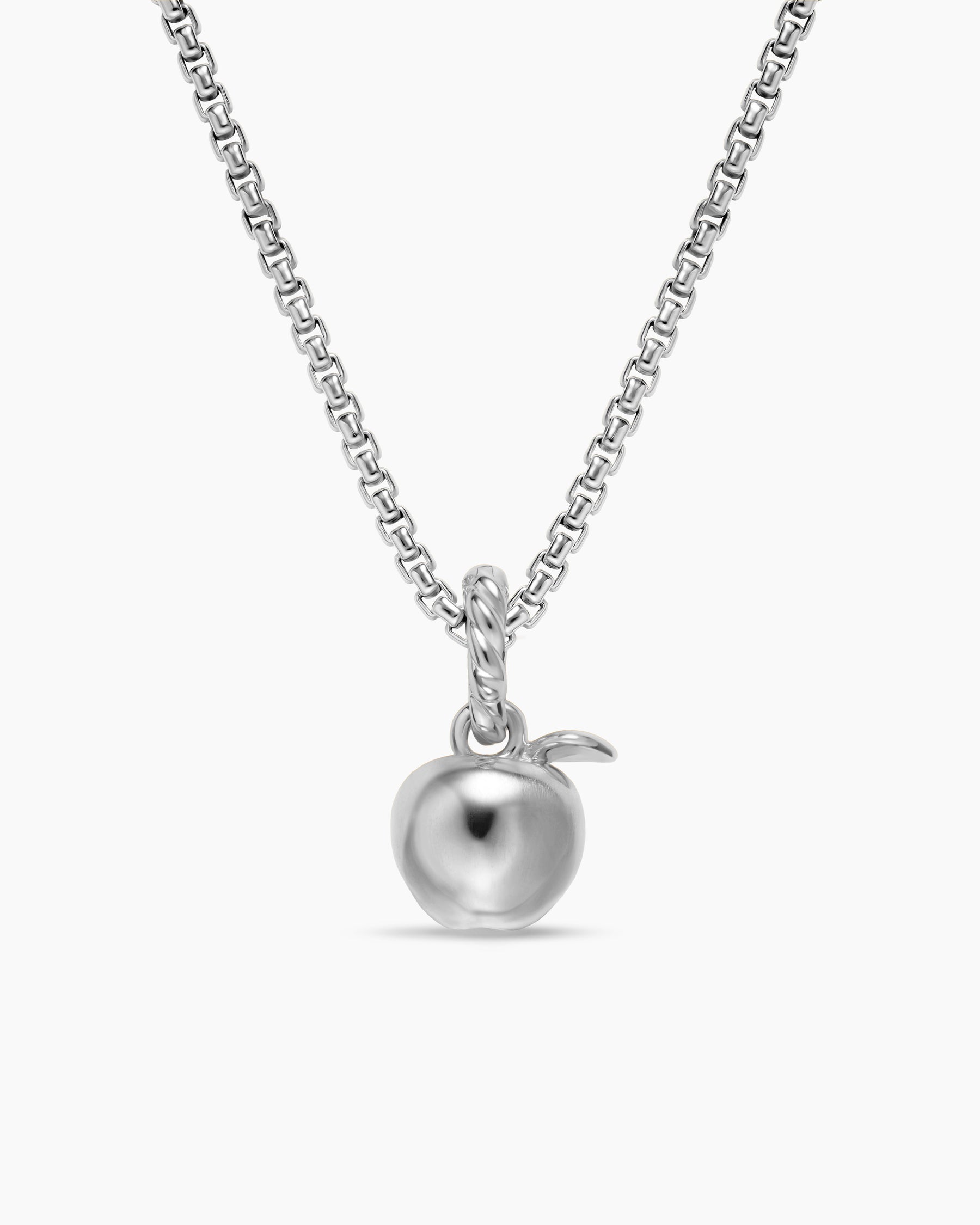 Petite Apple Amulet in Sterling Silver, 10mm - Image 4