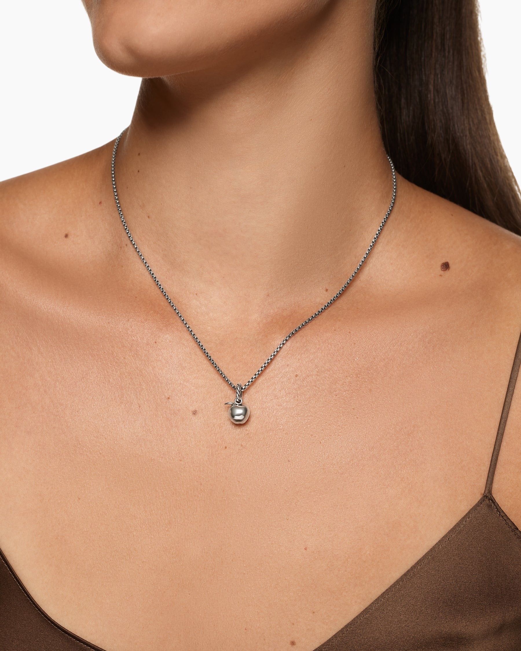 Alternative view of Petite Apple Amulet in Sterling Silver, 10mm