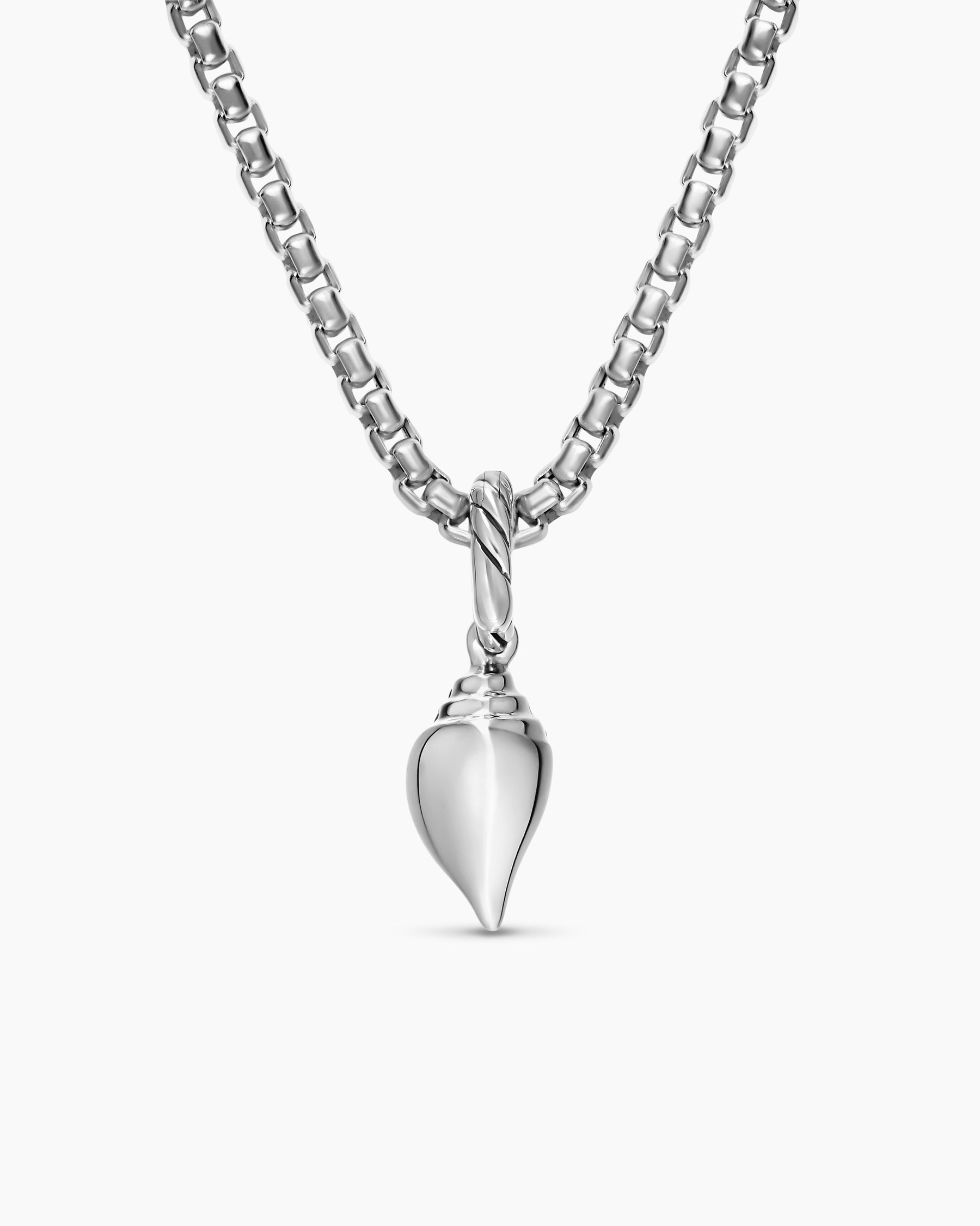 Petite Pavé Shell Amulet in Sterling Silver with Diamonds, 15mm - Image 3