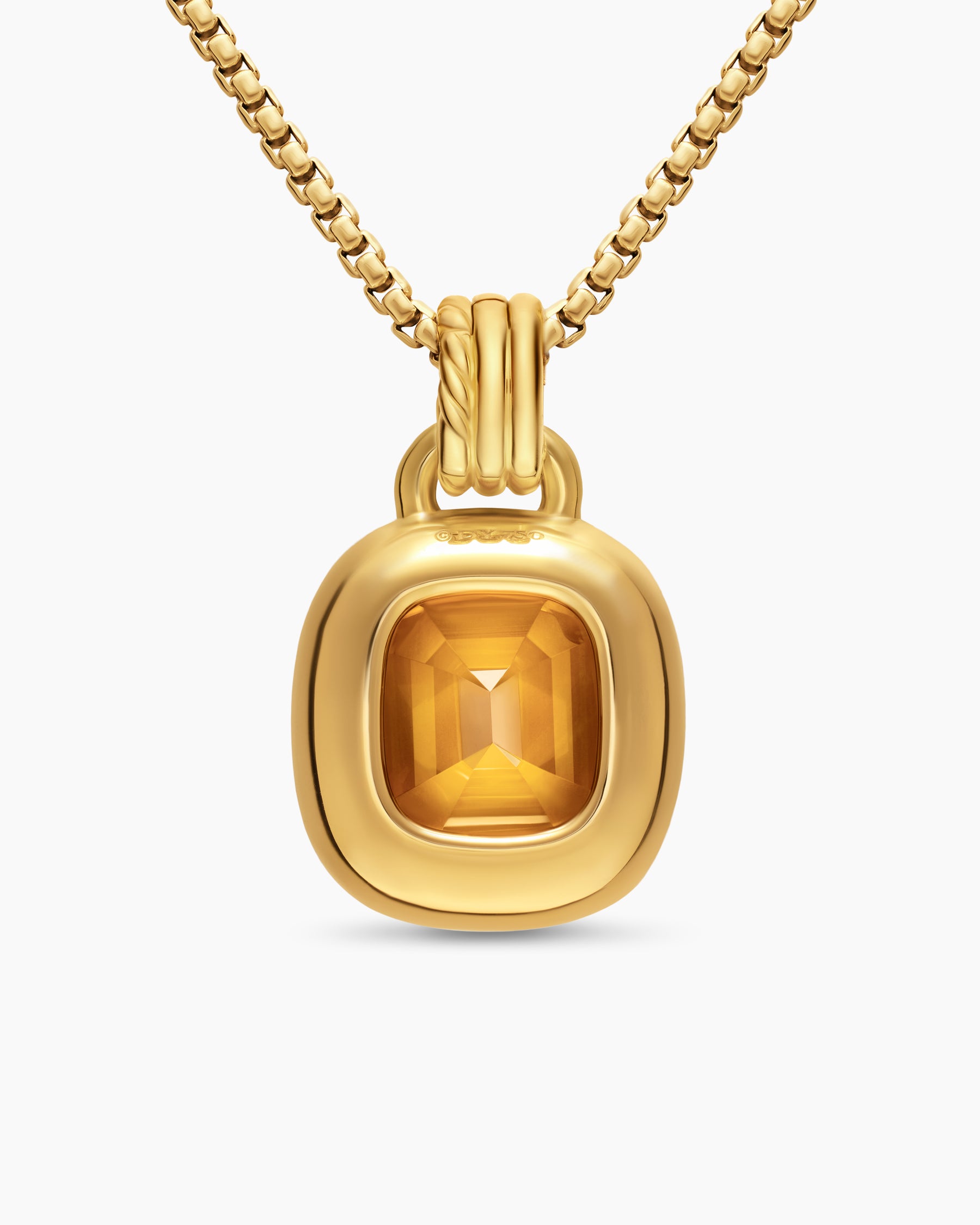 DY Mercer Color Amulet in 18K Yellow Gold with Citrine and Diamonds, 13mm - Image 3