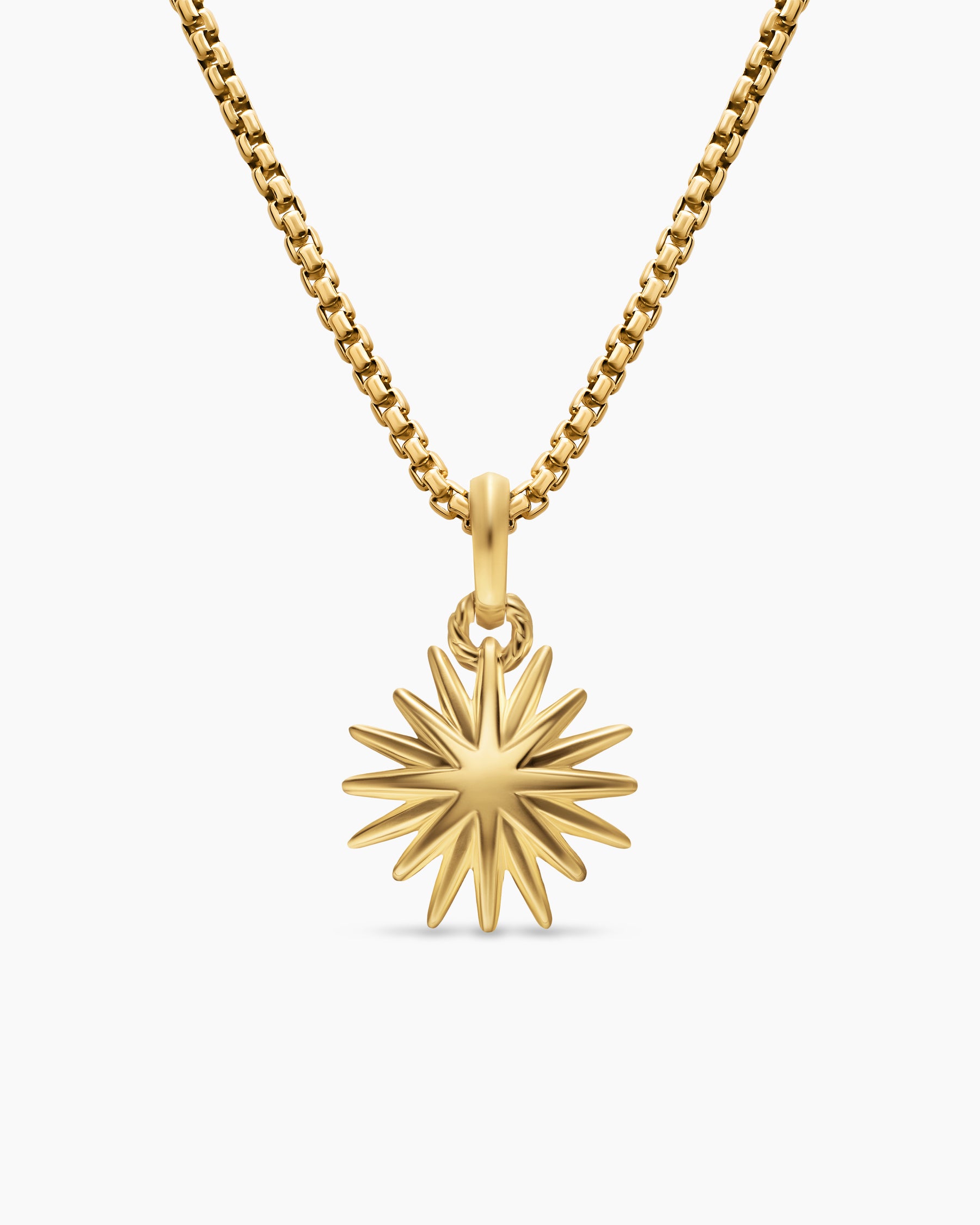 Starburst Amulet in 18K Yellow Gold, 14mm