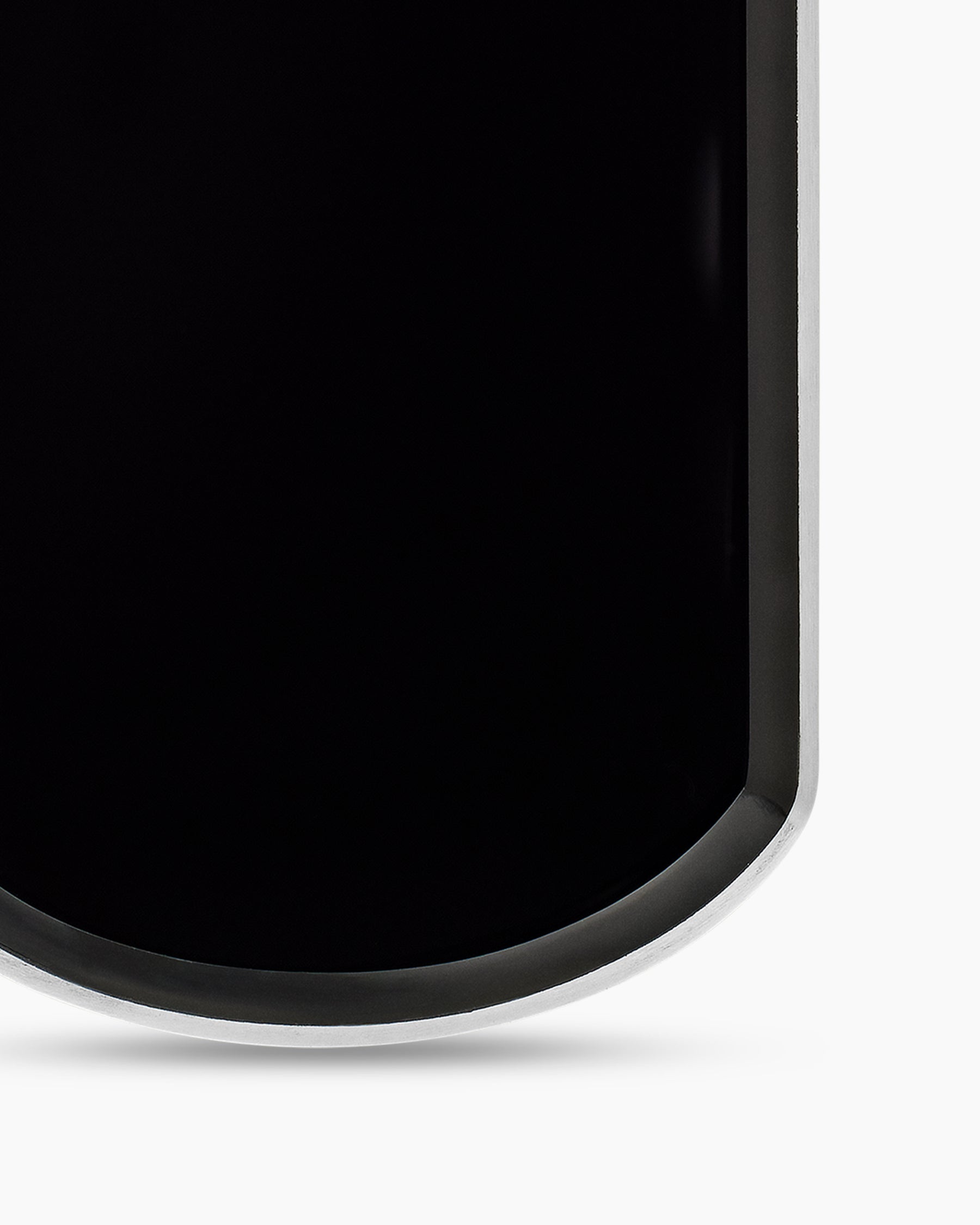 Chevron Tag in Sterling Silver with Black Onyx, 42mm - Image 5