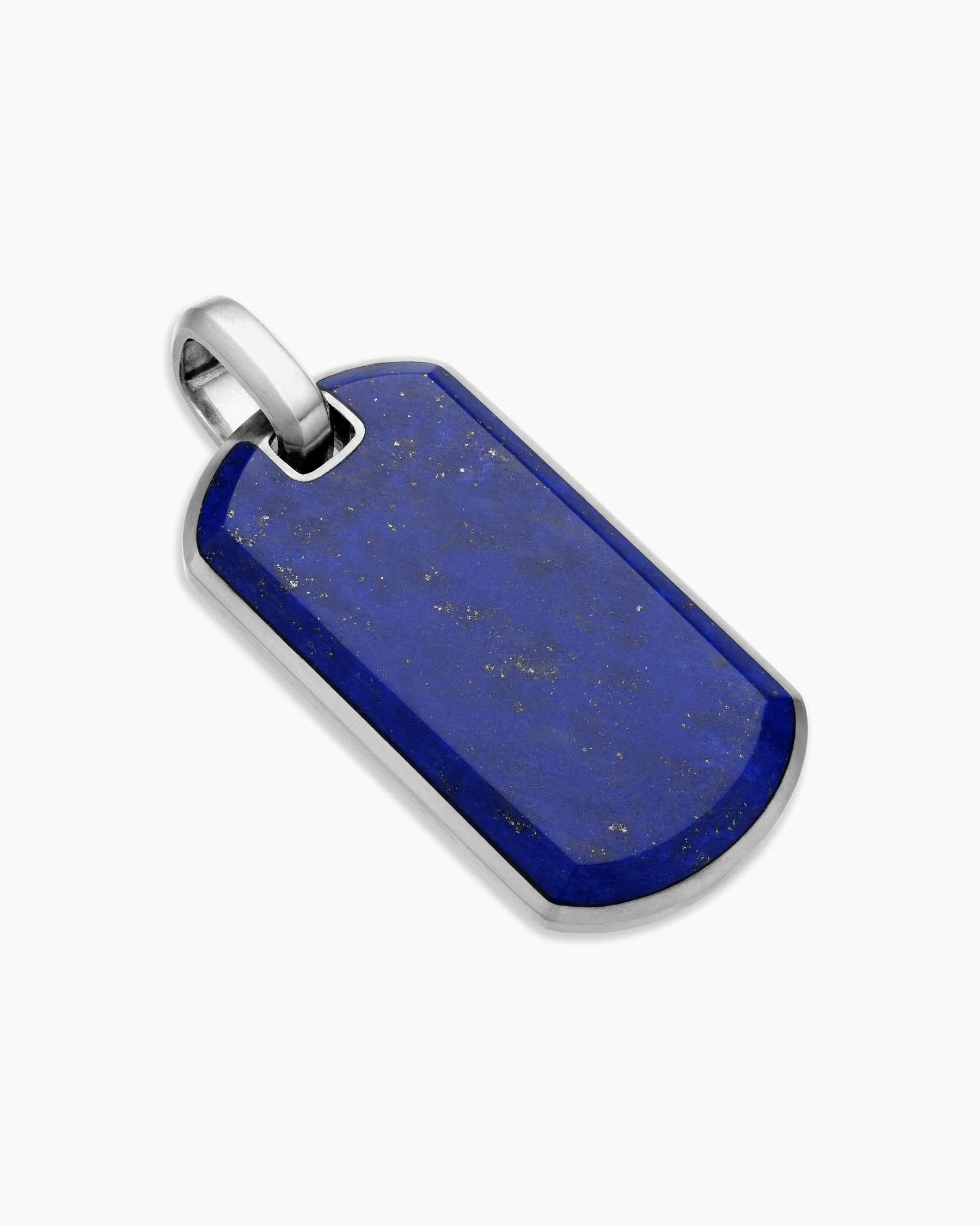 Chevron Tag in Sterling Silver with Lapis, 35mm - Image 3