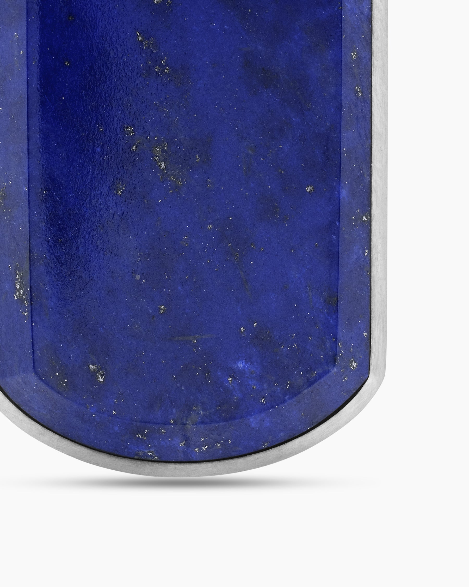 Chevron Tag in Sterling Silver with Lapis, 35mm - Image 5