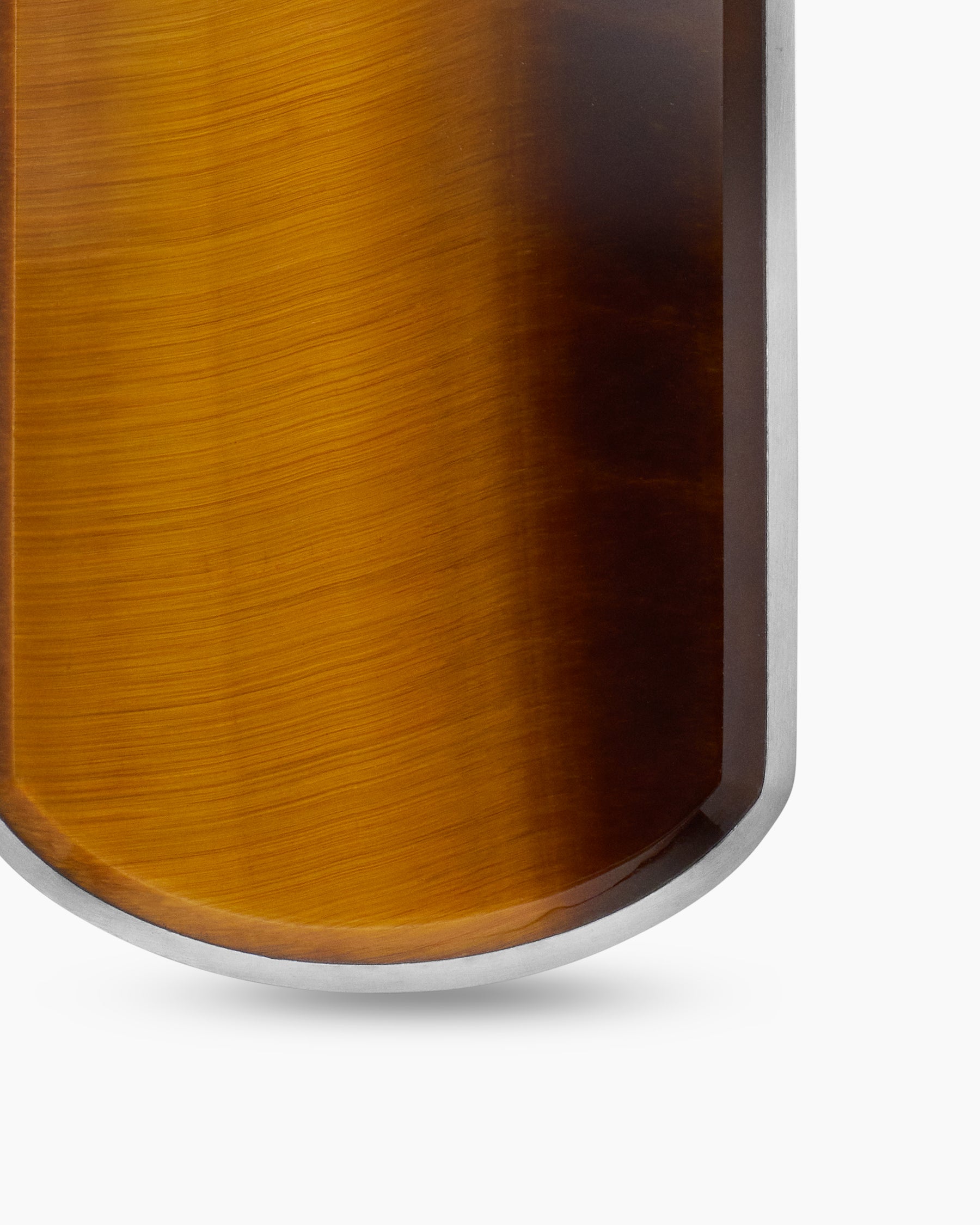 Chevron Tag in Sterling Silver with Tigers Eye, 35mm - Image 5