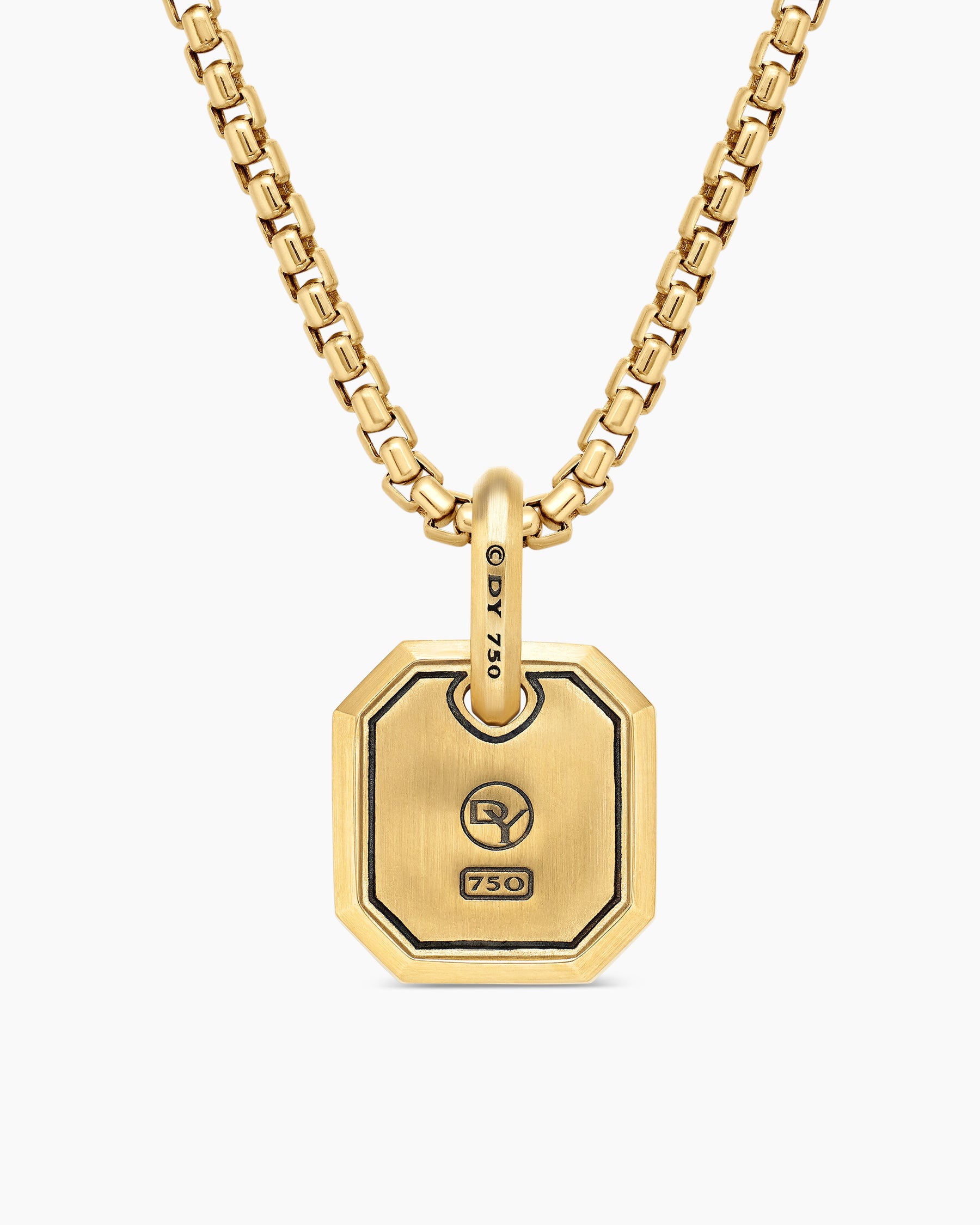 Octagonal Amulet in 18K Yellow Gold, 15mm - Image 4