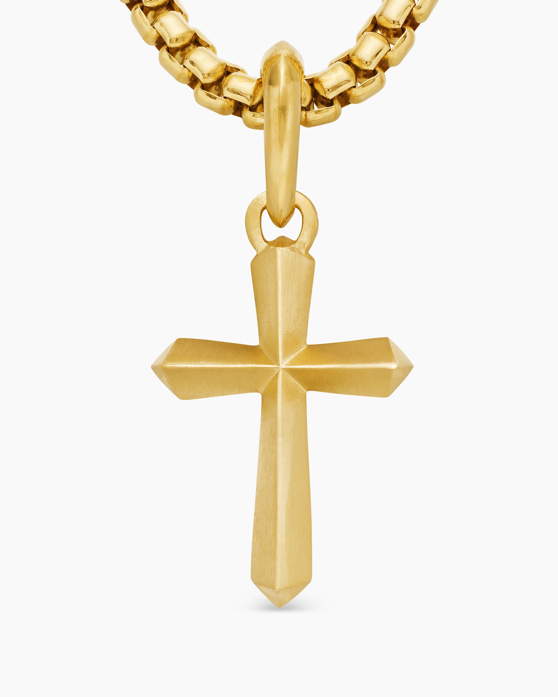 Cross Amulet in 18K Yellow Gold, 19mm - Image 5