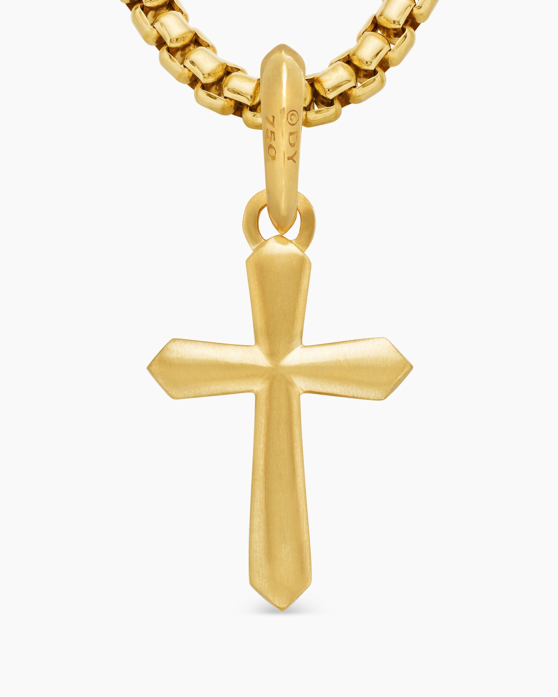 Cross Amulet in 18K Yellow Gold, 19mm - Image 6