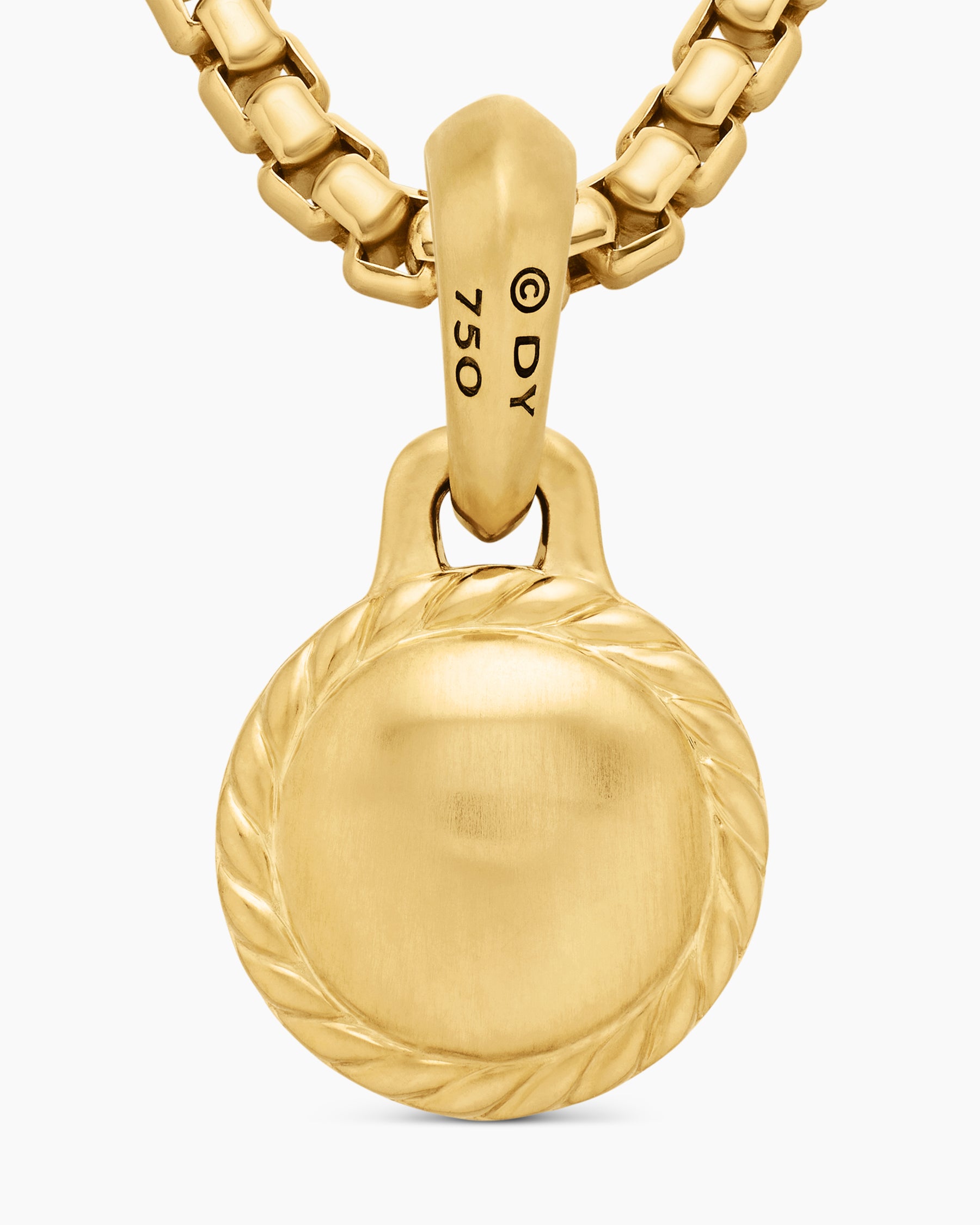 Evil Eye Amulet in 18K Yellow Gold with Emerald, 14.5mm - Image 6