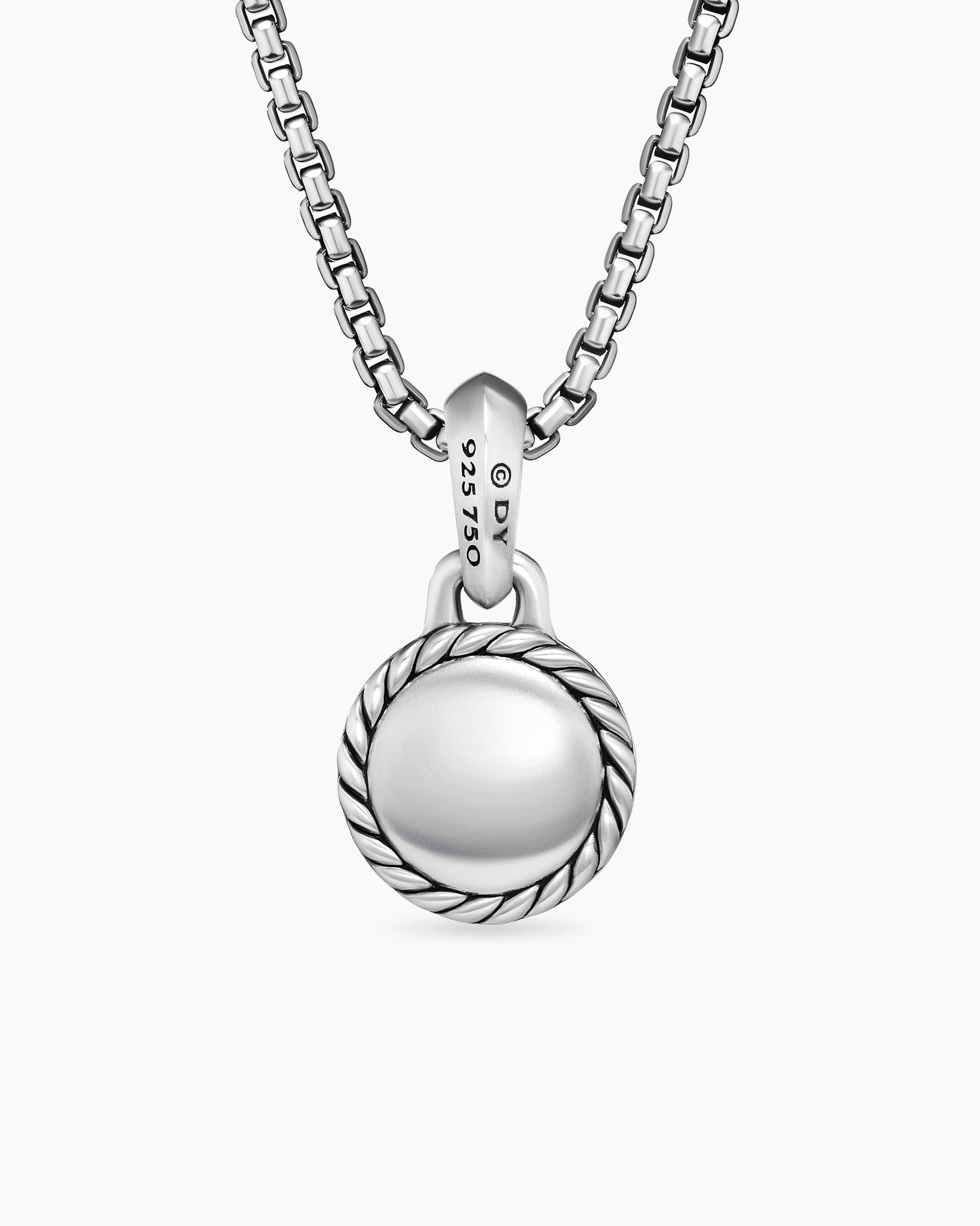 Evil Eye Amulet in Sterling Silver with 18K Yellow Gold and Emerald, 14.5mm - Image 4